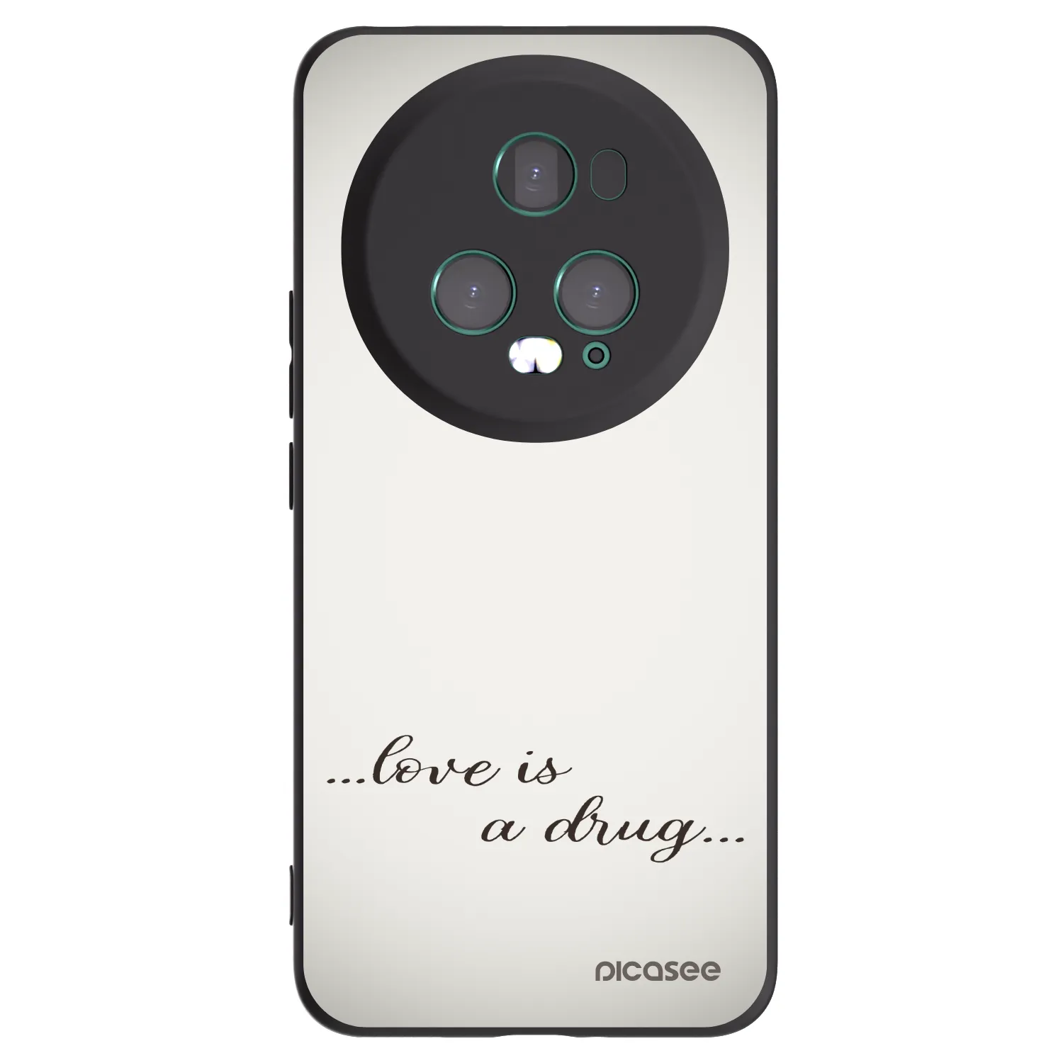 Picasee Μαύρη θήκη σιλικόνης για Honor Magic5 Pro - Love is a drug