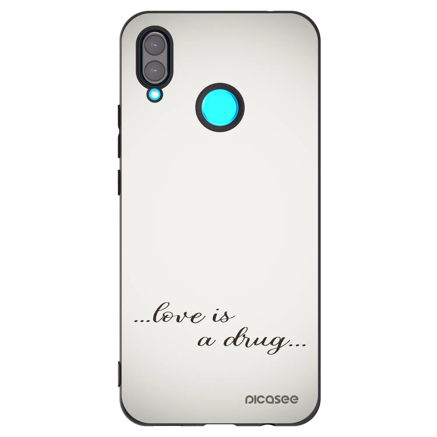 Picasee Μαύρη θήκη σιλικόνης για Huawei Nova 3 - Love is a drug