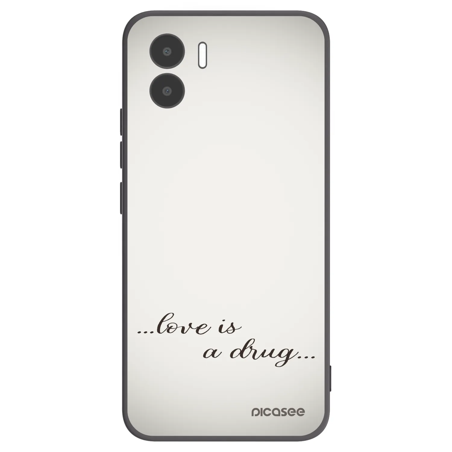Picasee Μαύρη θήκη σιλικόνης για Xiaomi Redmi A2 - Love is a drug
