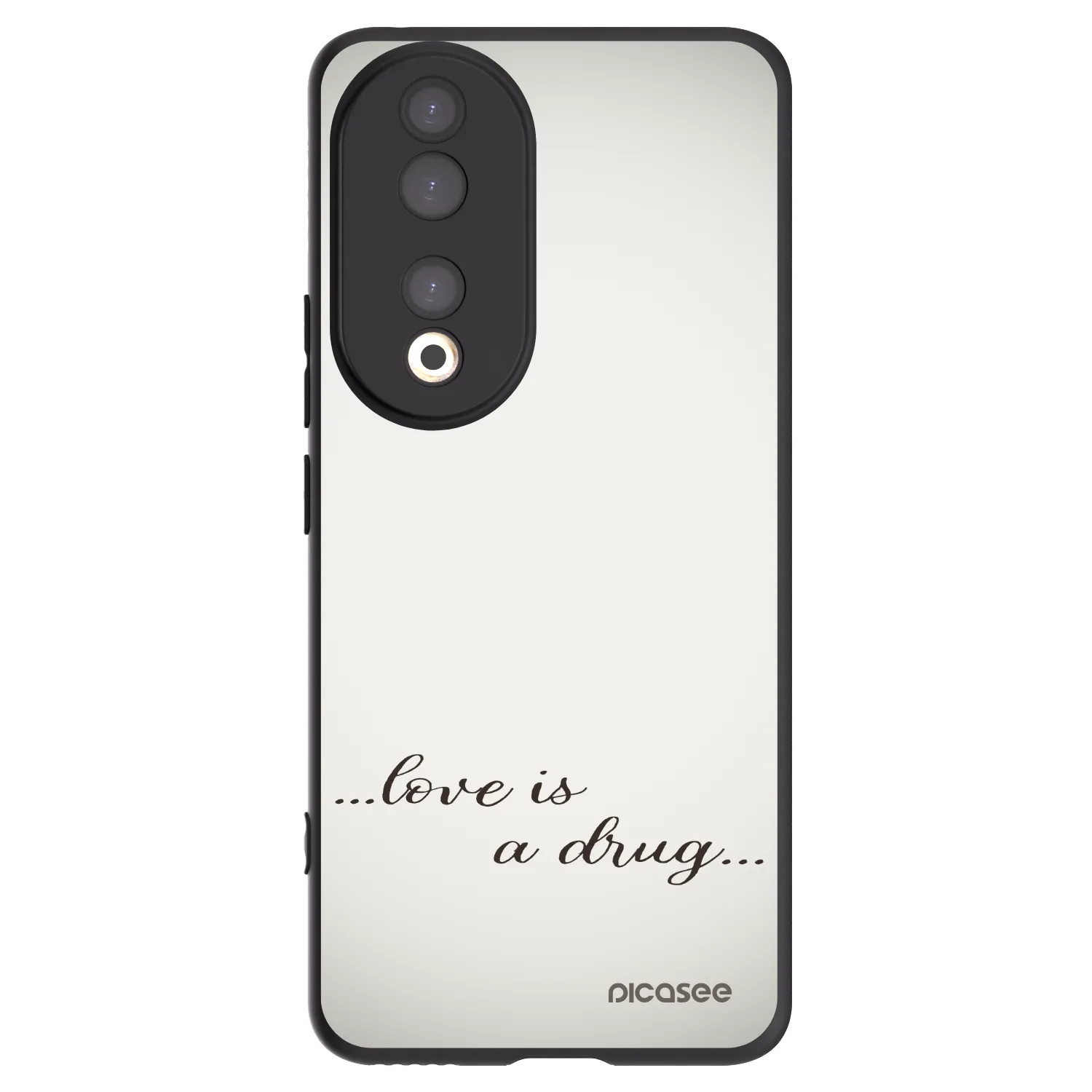 Picasee Μαύρη θήκη σιλικόνης για Honor 90 5G - Love is a drug