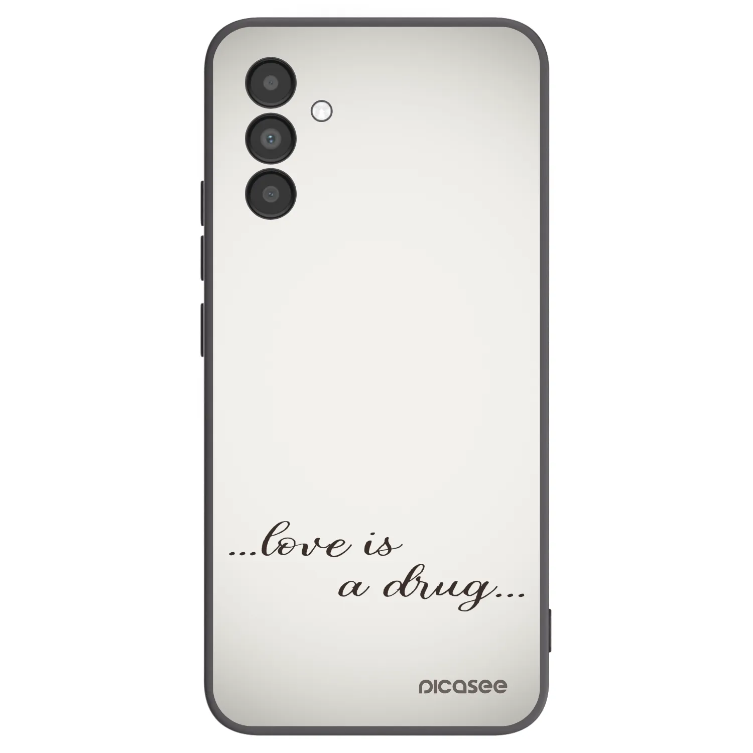 Picasee Μαύρη θήκη σιλικόνης για Samsung Galaxy A04s A047F - Love is a drug