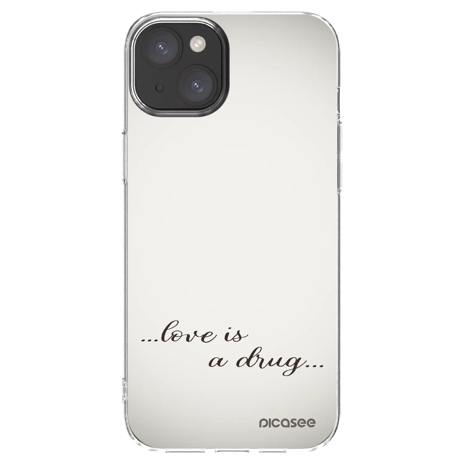 Picasee διαφανής θήκη σιλικόνης Apple iPhone 15 Plus - Love is a drug