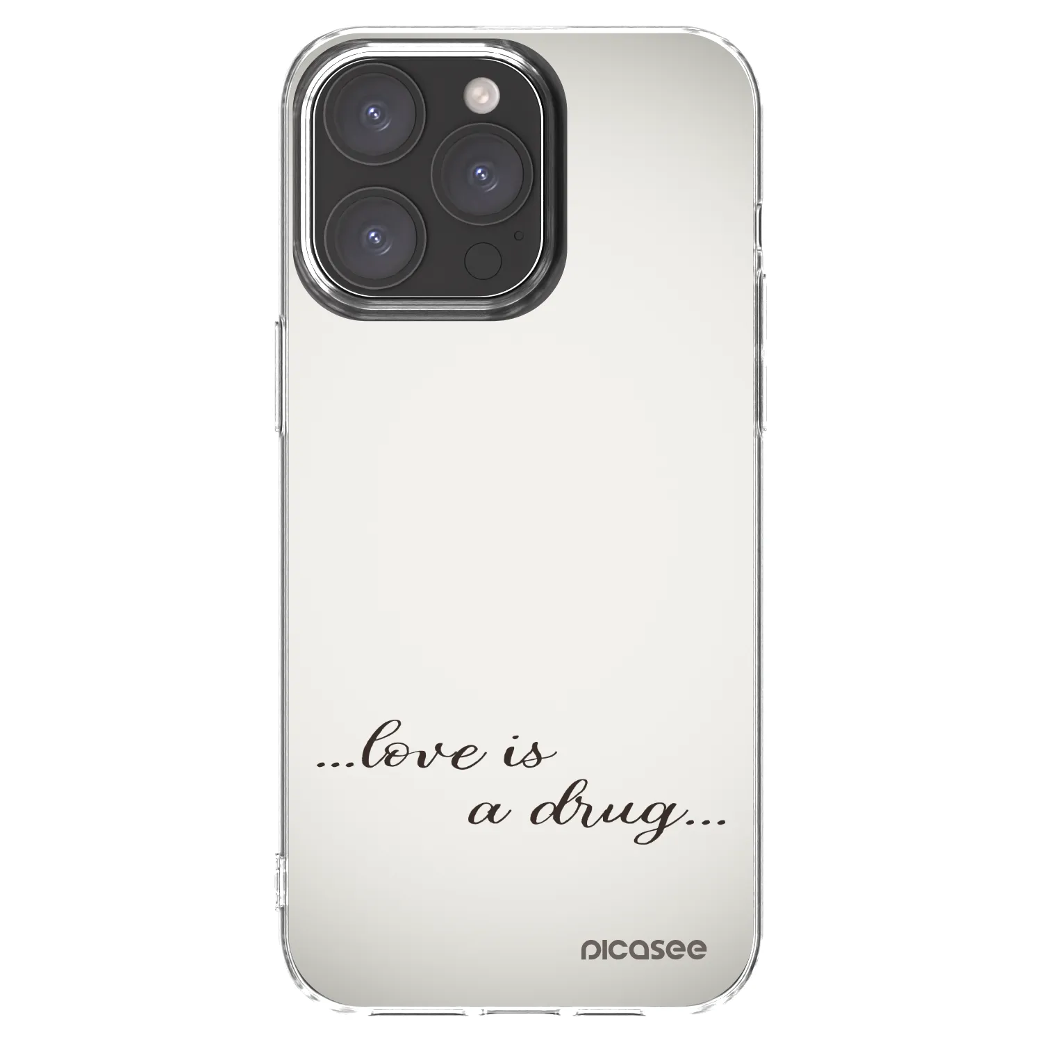 Picasee διαφανής θήκη σιλικόνης Apple iPhone 15 Pro Max - Love is a drug