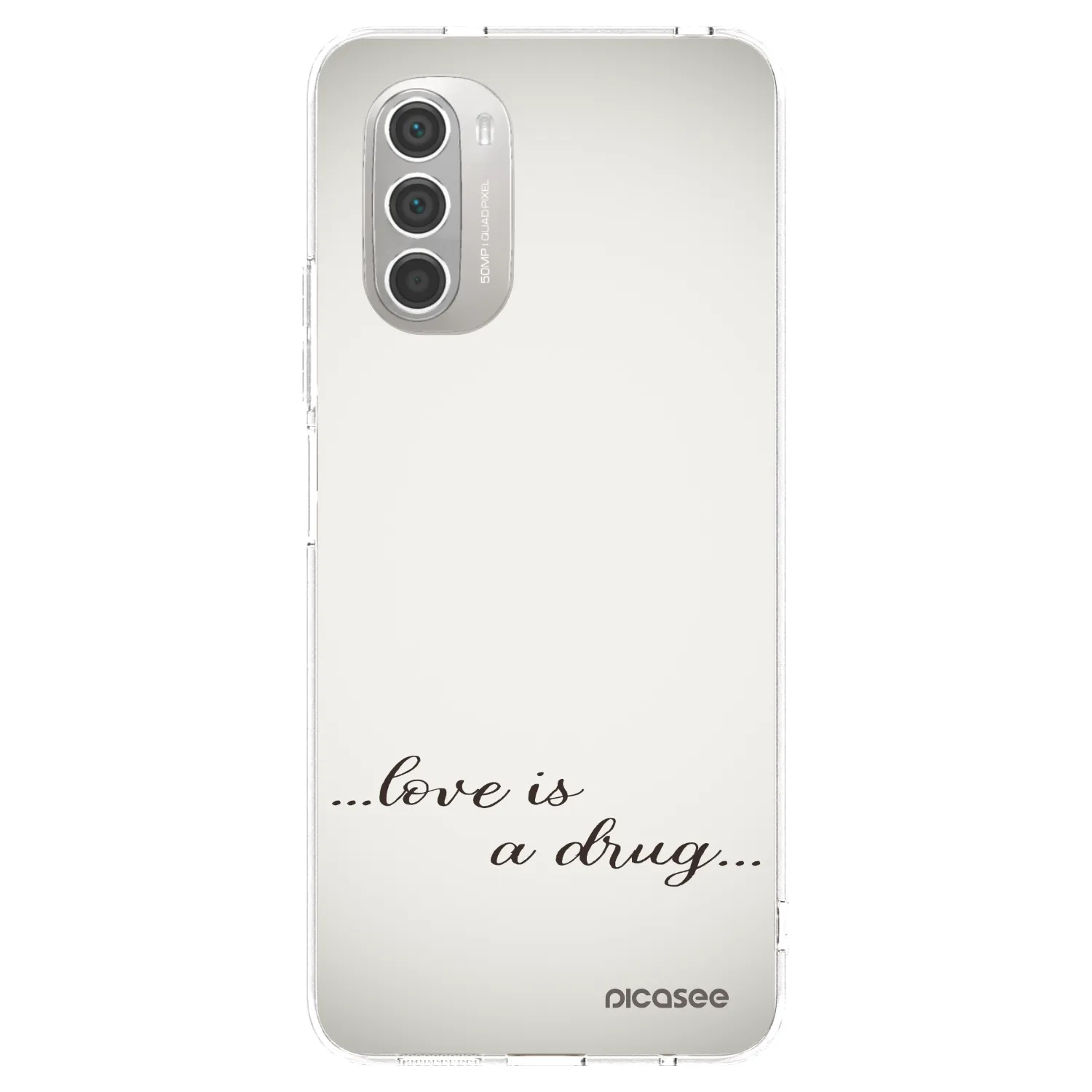 Picasee διαφανής θήκη σιλικόνης Motorola Moto G51 - Love is a drug