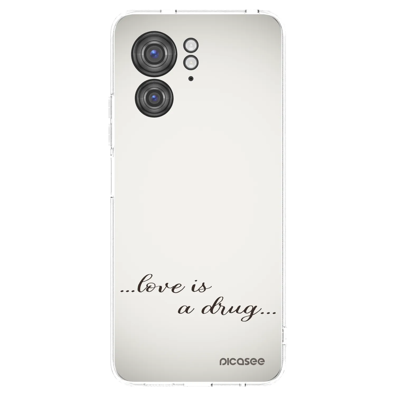 Picasee διαφανής θήκη σιλικόνης Motorola Edge 40 - Love is a drug