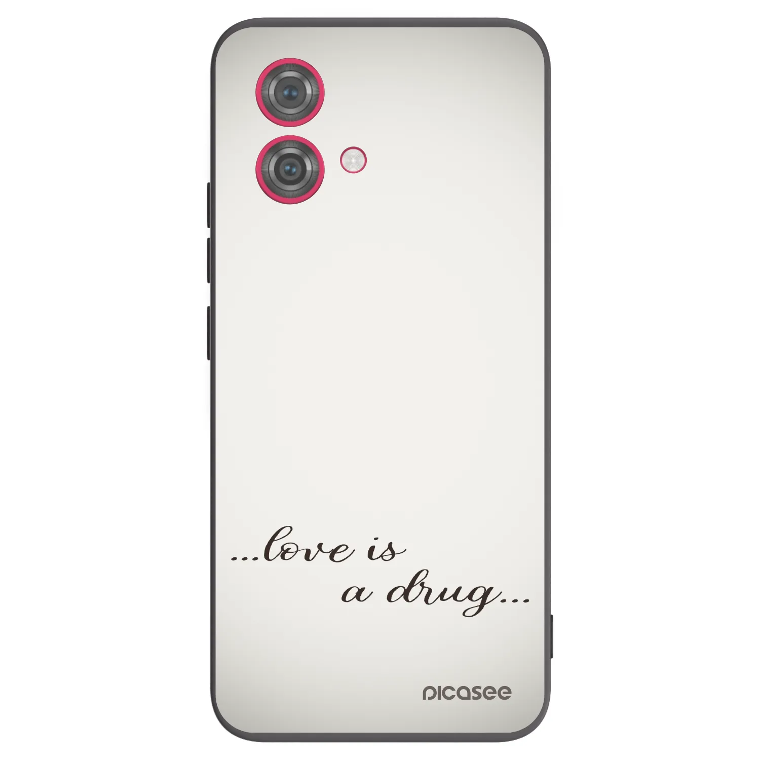 Picasee Μαύρη θήκη σιλικόνης για Motorola Moto G84 5G - Love is a drug