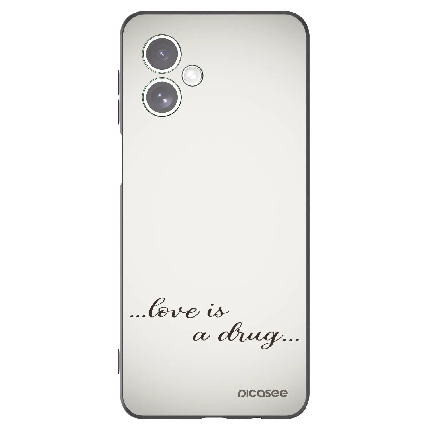 Picasee Μαύρη θήκη σιλικόνης για Motorola Moto G54 5G - Love is a drug
