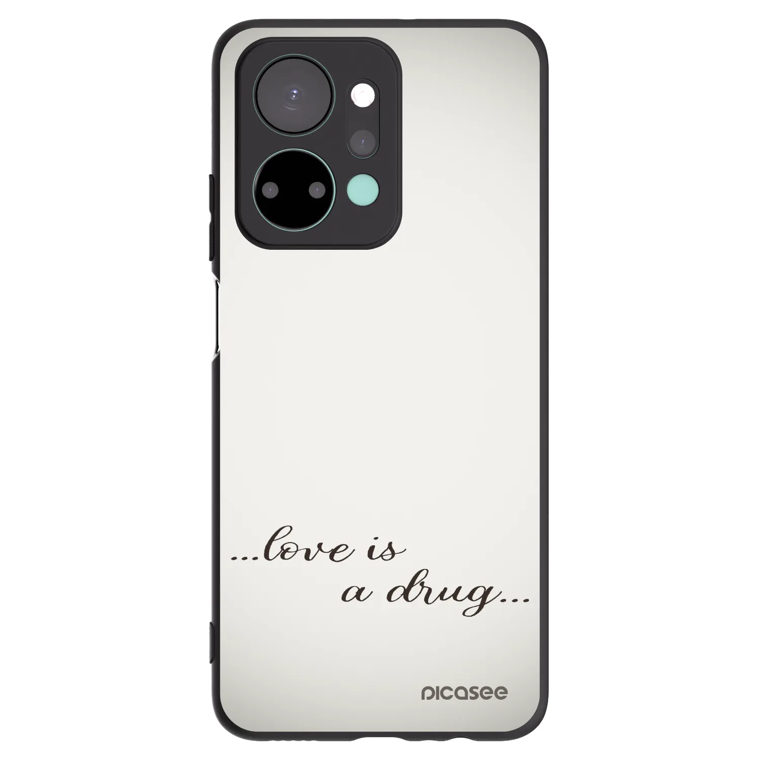 Picasee Μαύρη θήκη σιλικόνης για Honor X7a - Love is a drug