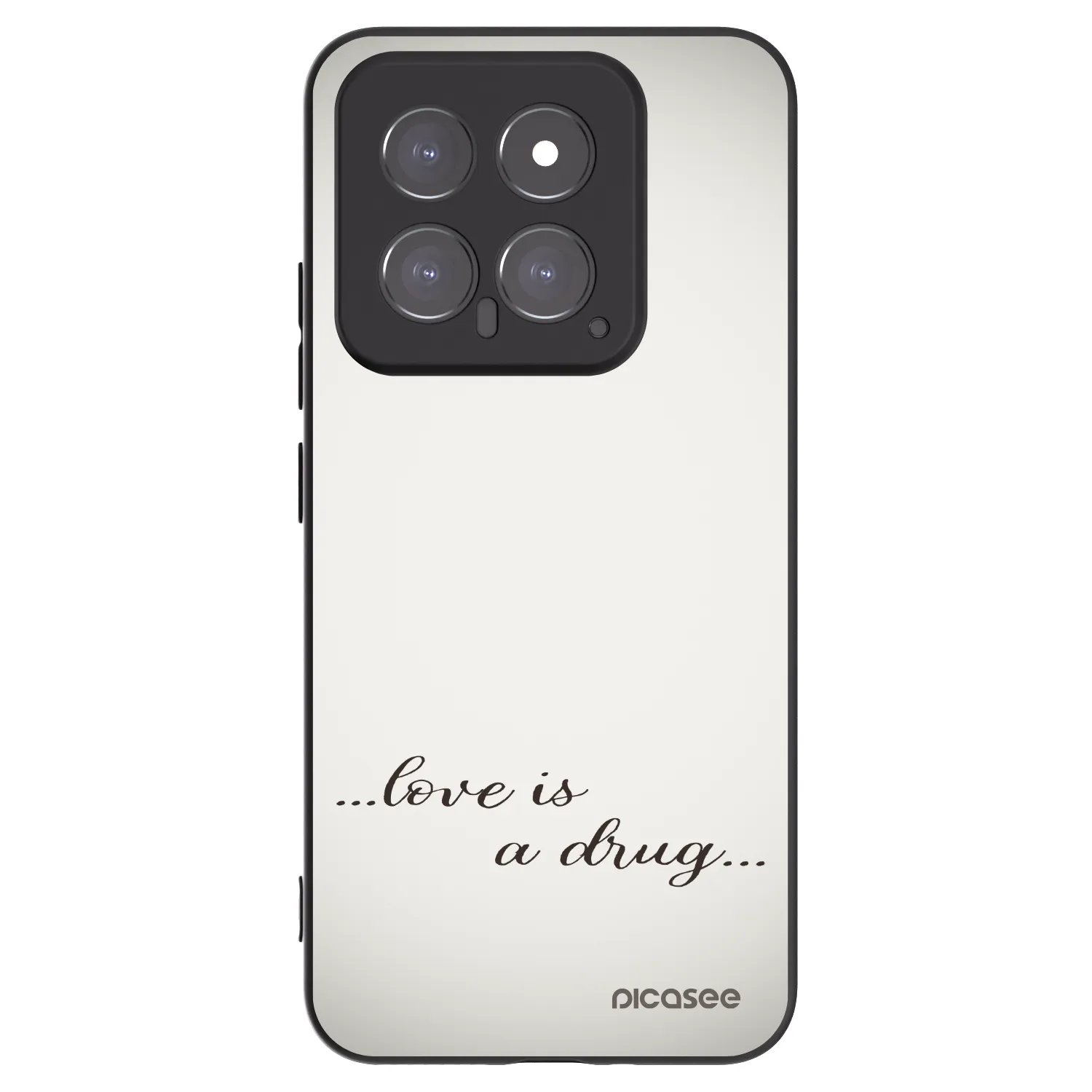 Picasee Μαύρη θήκη σιλικόνης για Xiaomi 14 - Love is a drug
