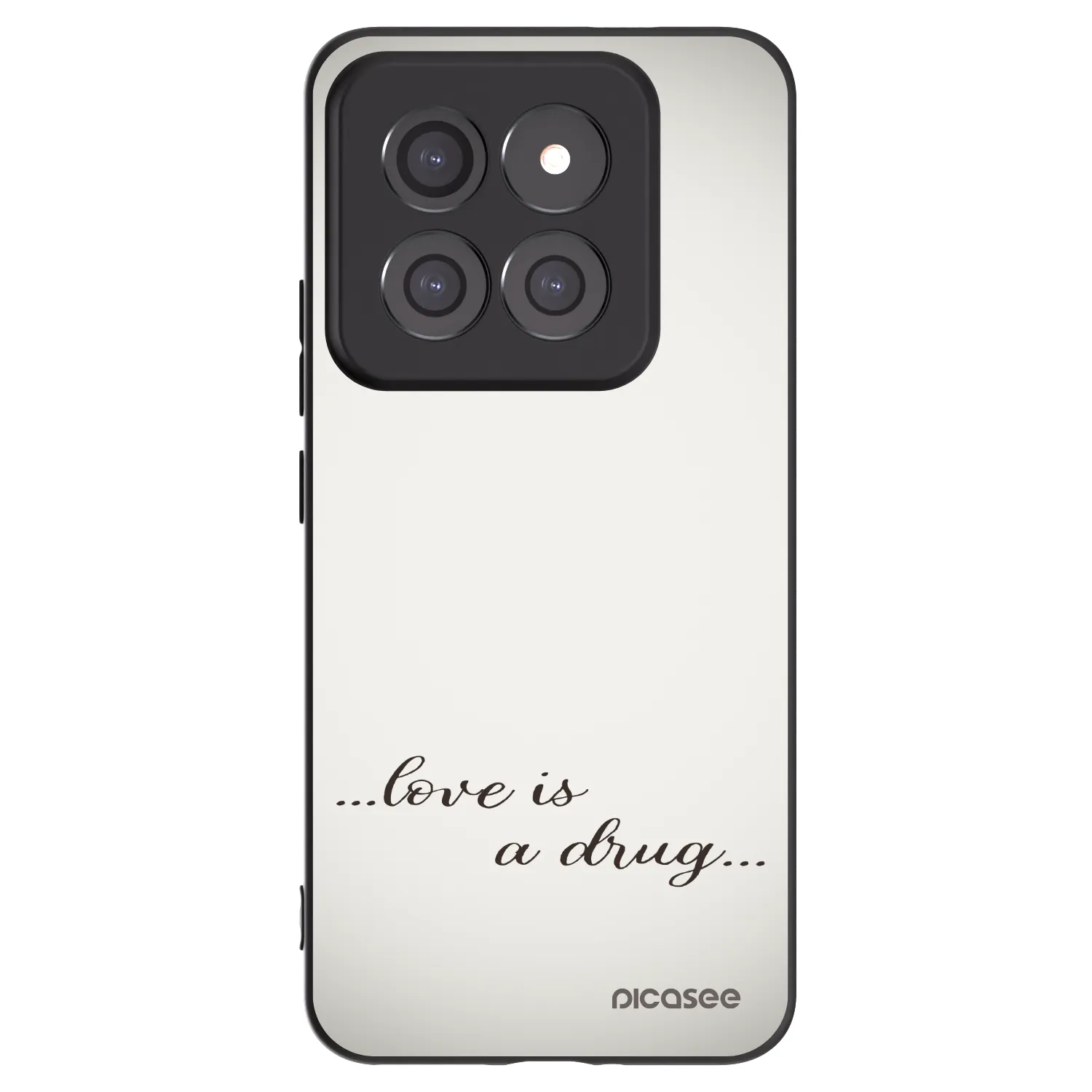 Picasee Μαύρη θήκη σιλικόνης για Xiaomi 14 Pro - Love is a drug