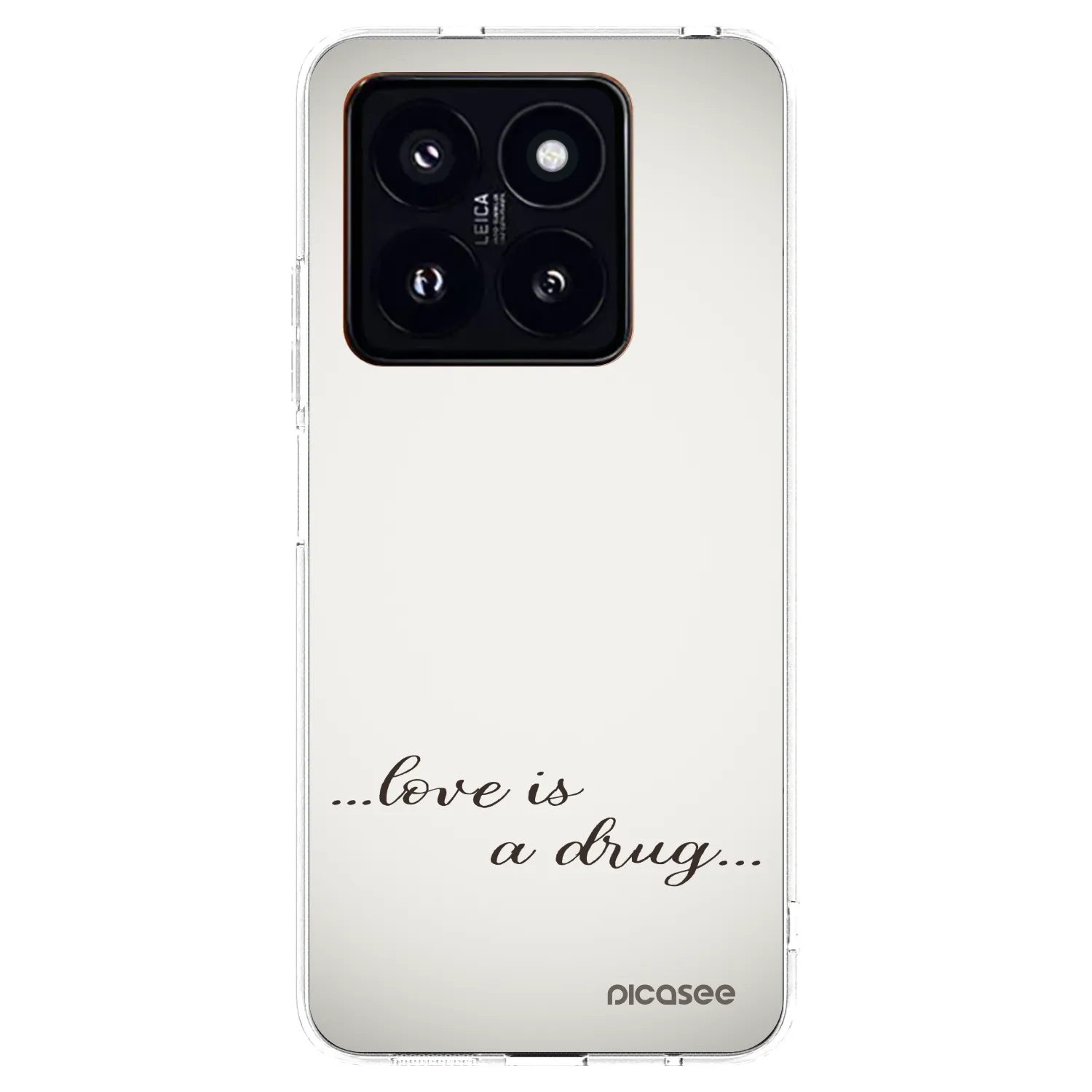 Picasee διαφανής θήκη σιλικόνης Xiaomi 14 Pro - Love is a drug