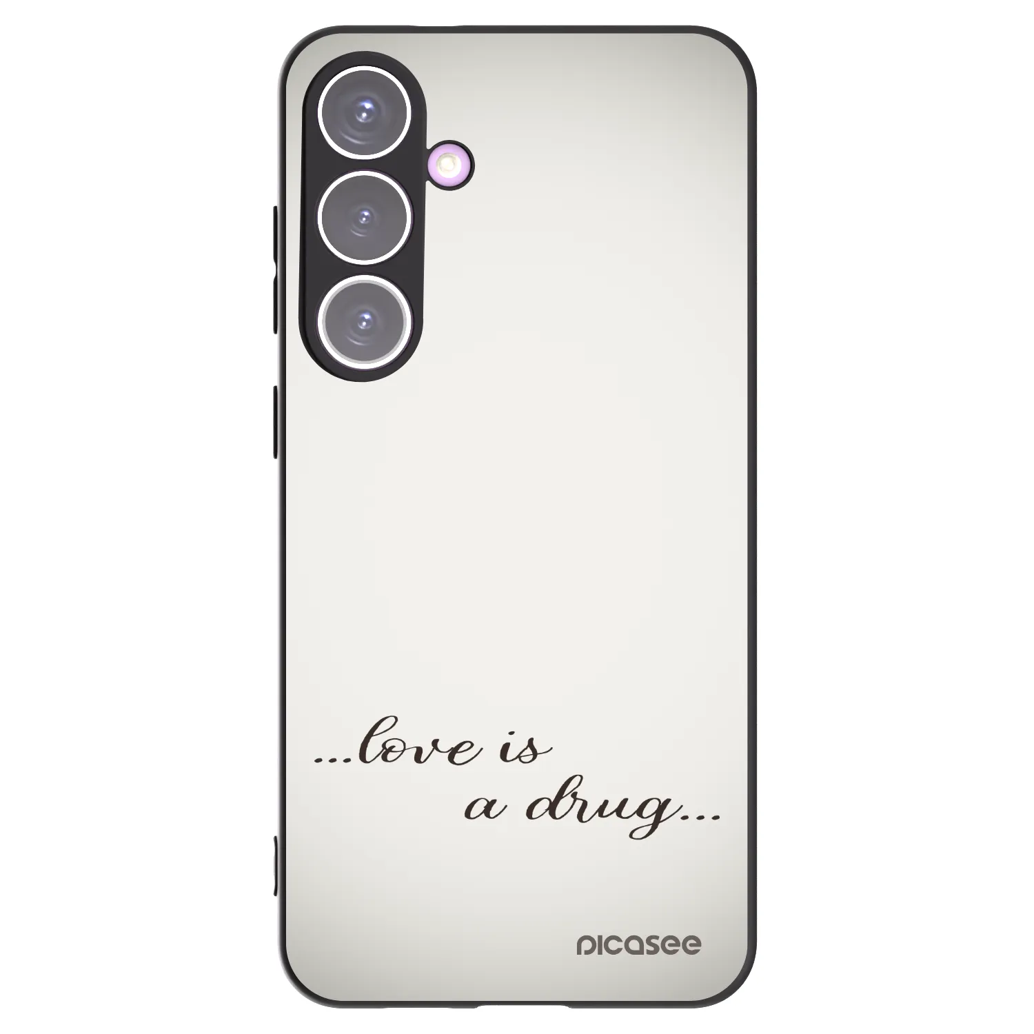 Picasee Μαύρη θήκη σιλικόνης για Samsung Galaxy S24+ S926B 5G - Love is a drug