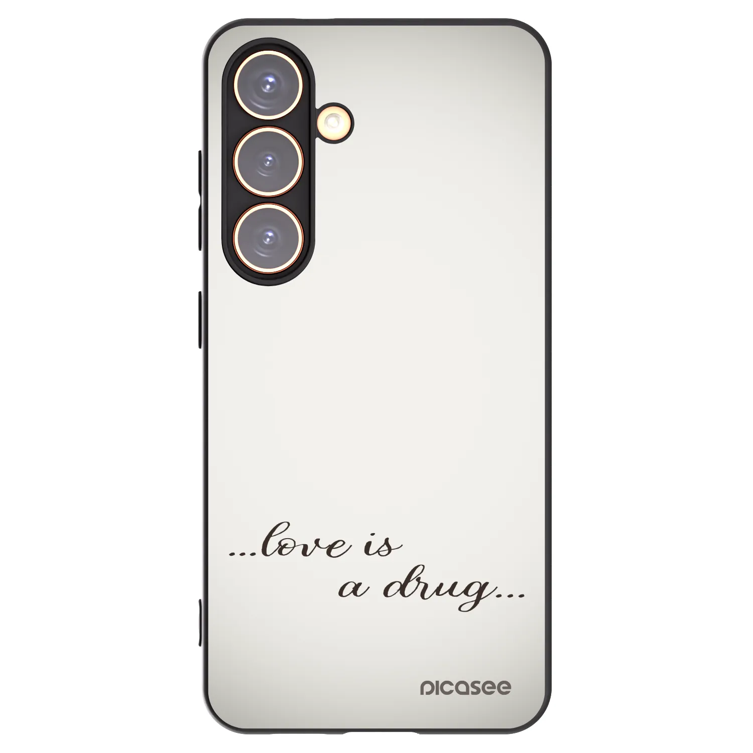 Picasee Μαύρη θήκη σιλικόνης για Samsung Galaxy S24 S921B 5G - Love is a drug