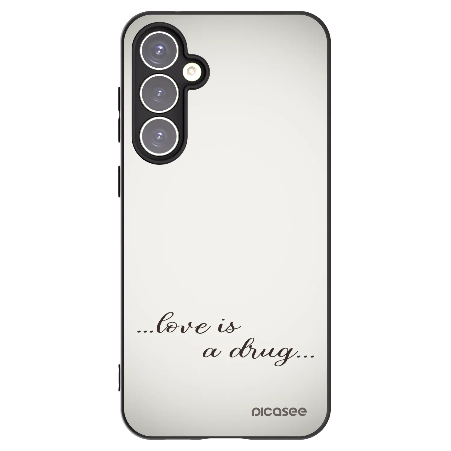 Picasee Μαύρη θήκη σιλικόνης για Samsung Galaxy S23 FE S711B - Love is a drug