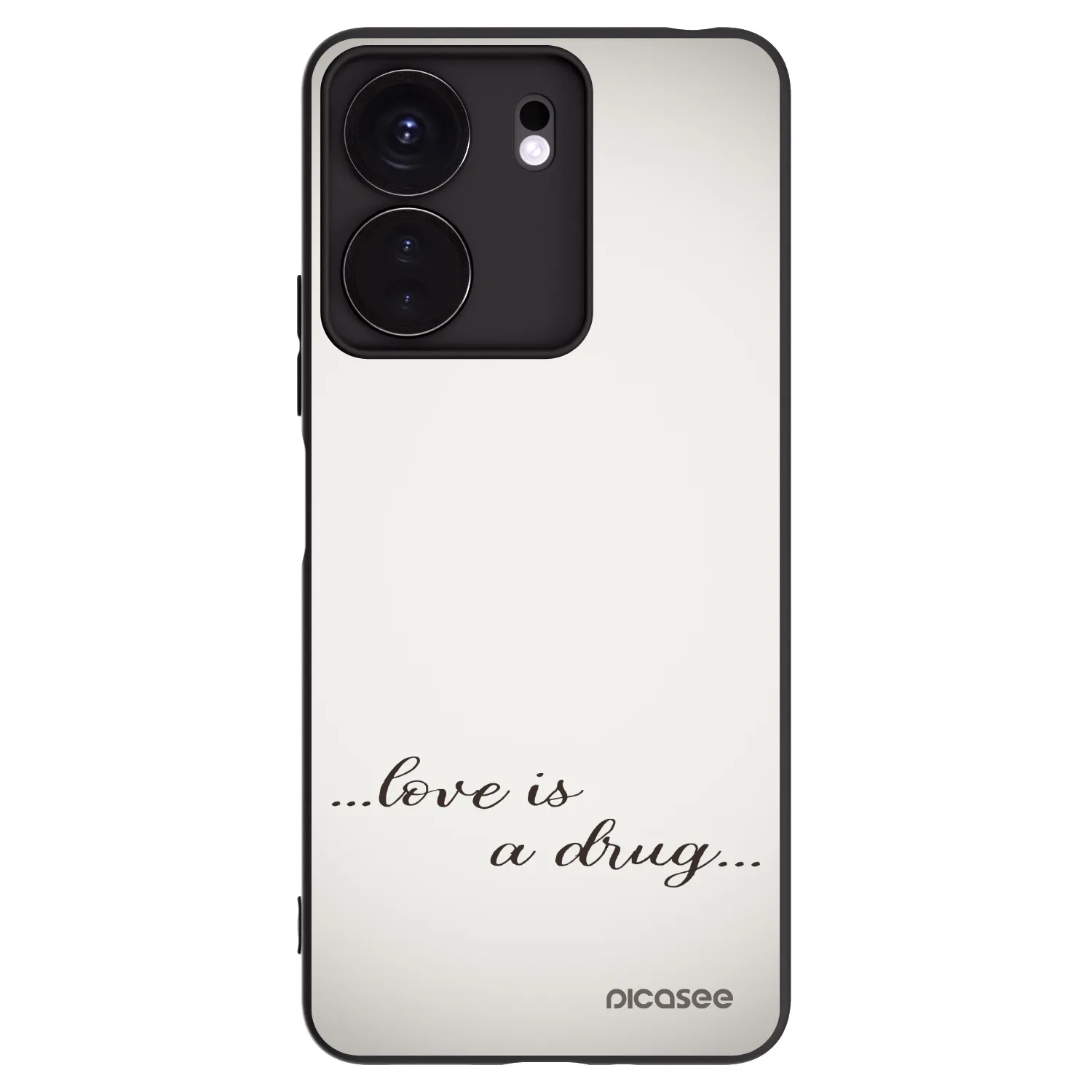 Picasee Μαύρη θήκη σιλικόνης για Xiaomi Redmi 13C 4G - Love is a drug