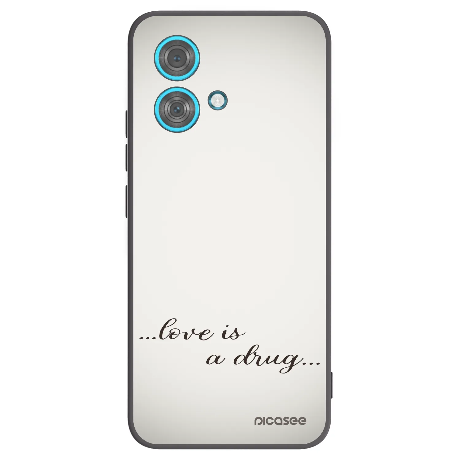 Picasee Μαύρη θήκη σιλικόνης για Motorola Edge 40 Neo - Love is a drug