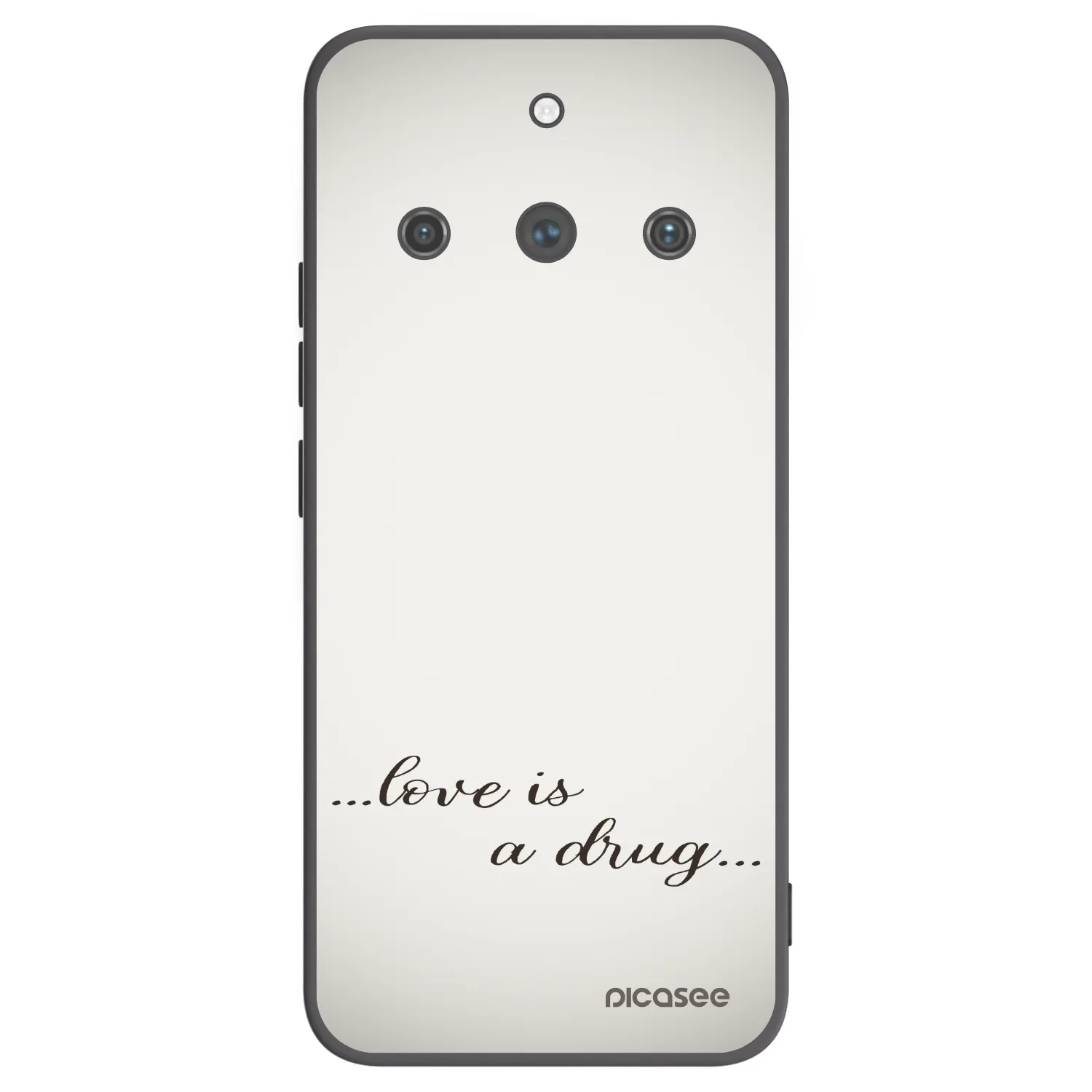 Picasee Μαύρη θήκη σιλικόνης για Realme 11 Pro+ - Love is a drug