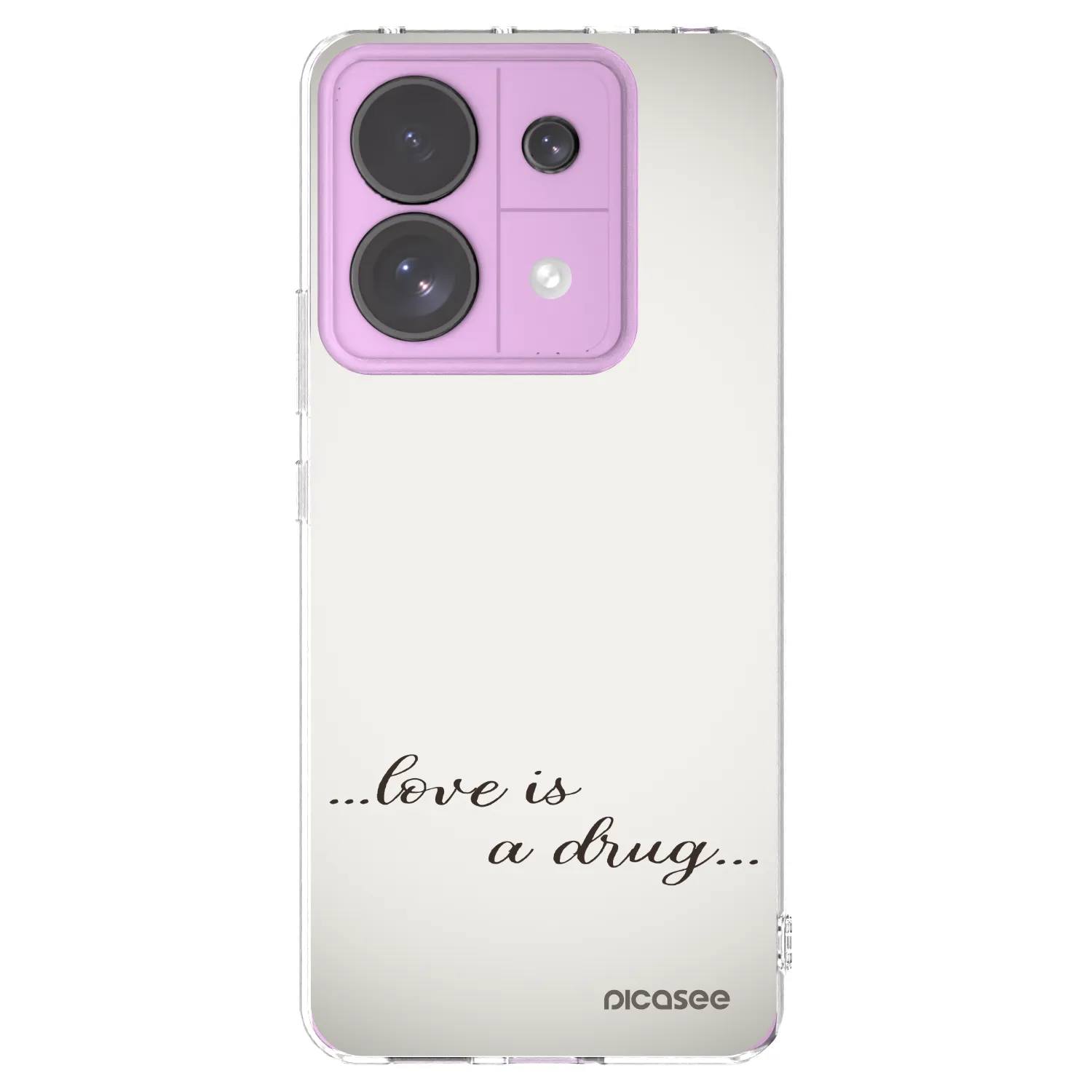 Picasee διαφανής θήκη σιλικόνης Xiaomi Redmi Note 13 Pro 5G - Love is a drug