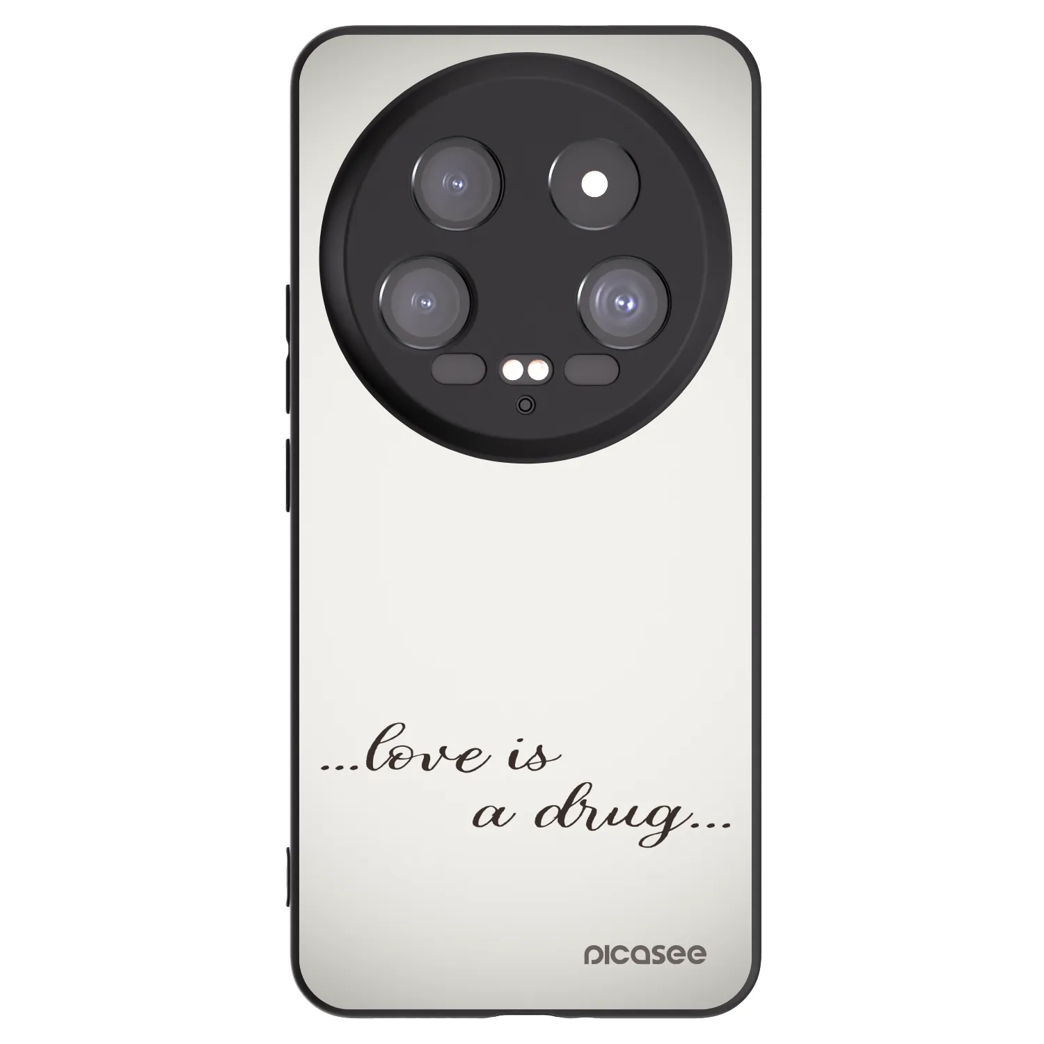Picasee Μαύρη θήκη σιλικόνης για Xiaomi 14 Ultra - Love is a drug