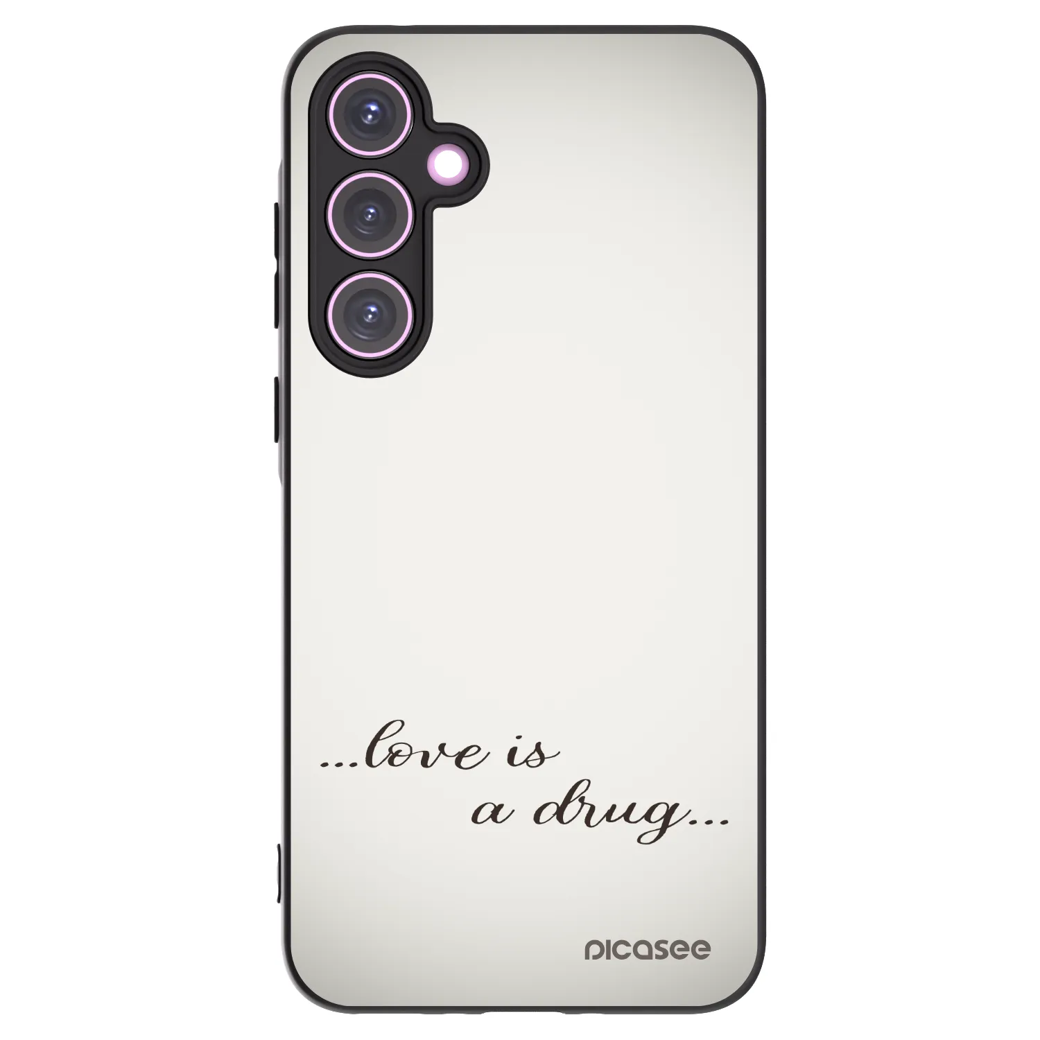 Picasee Μαύρη θήκη σιλικόνης για Samsung Galaxy A35 5G A356B - Love is a drug
