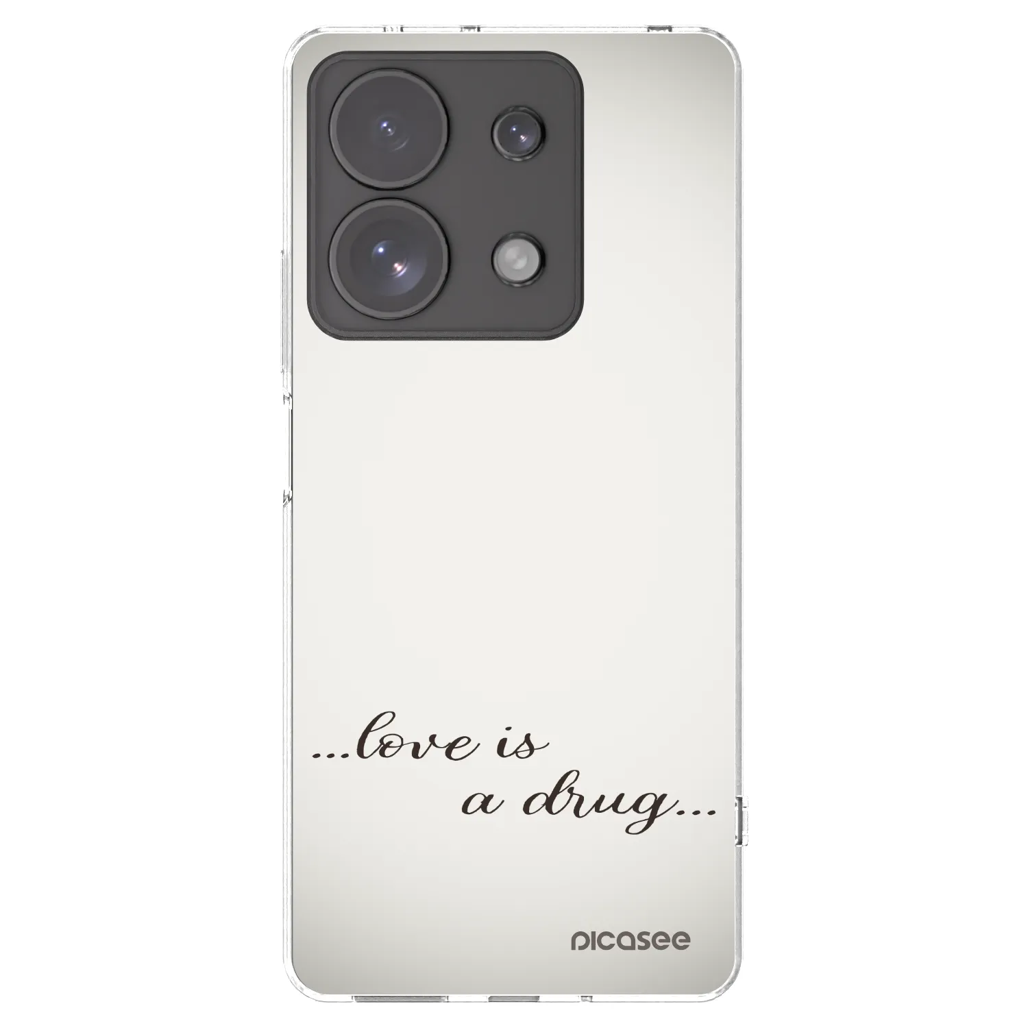 Picasee διαφανής θήκη σιλικόνης Xiaomi Redmi Note 13 Pro 4G - Love is a drug