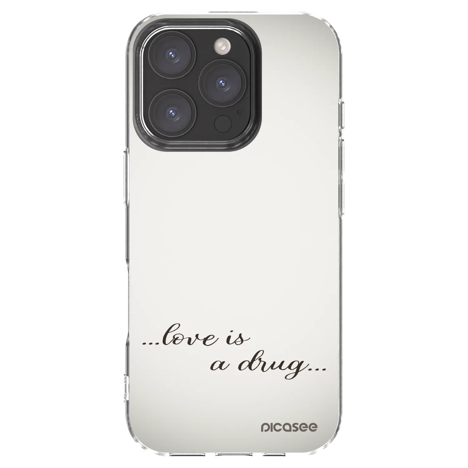 Picasee διαφανής θήκη σιλικόνης Apple iPhone 16 Pro - Love is a drug