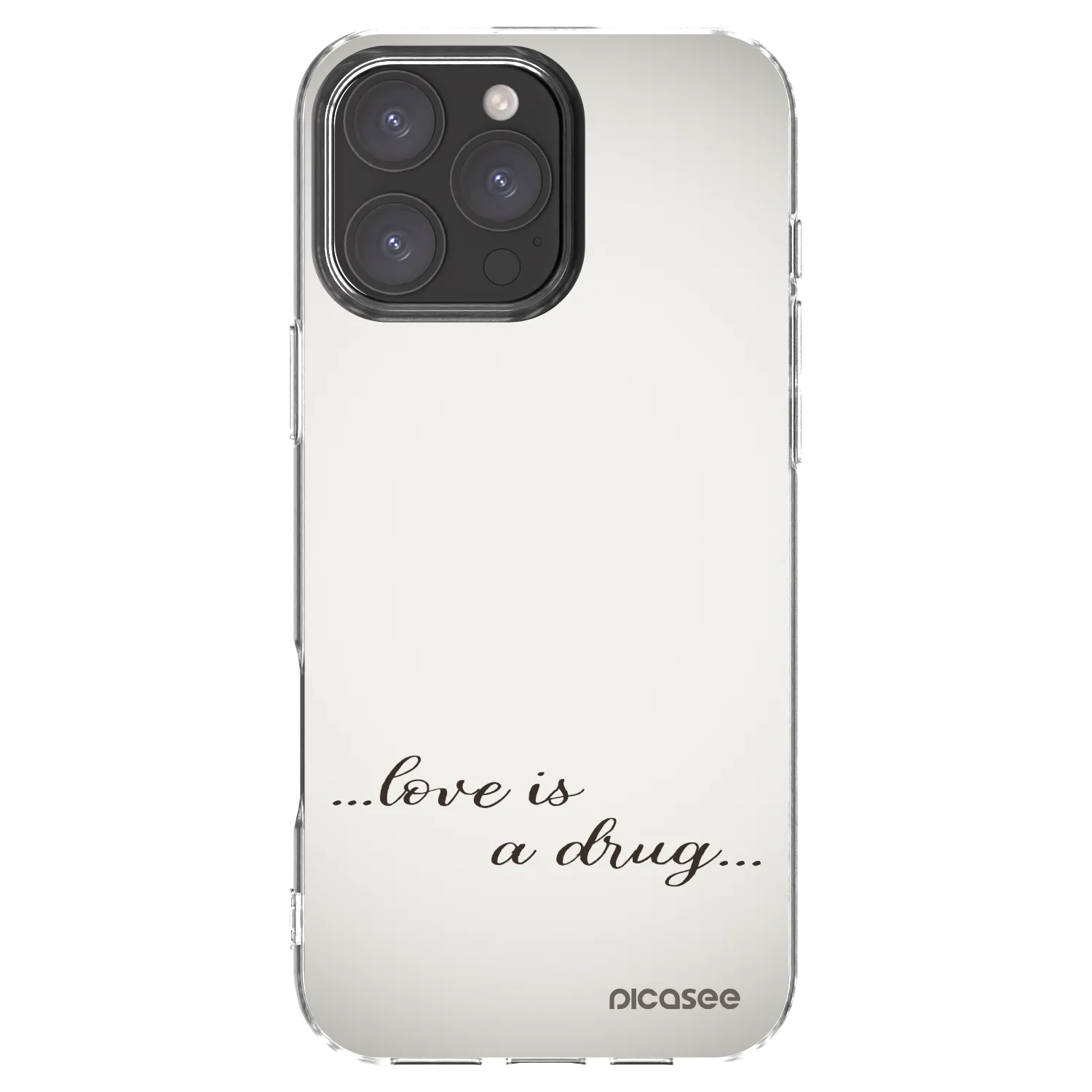 Picasee διαφανής θήκη σιλικόνης Apple iPhone 16 Pro Max - Love is a drug