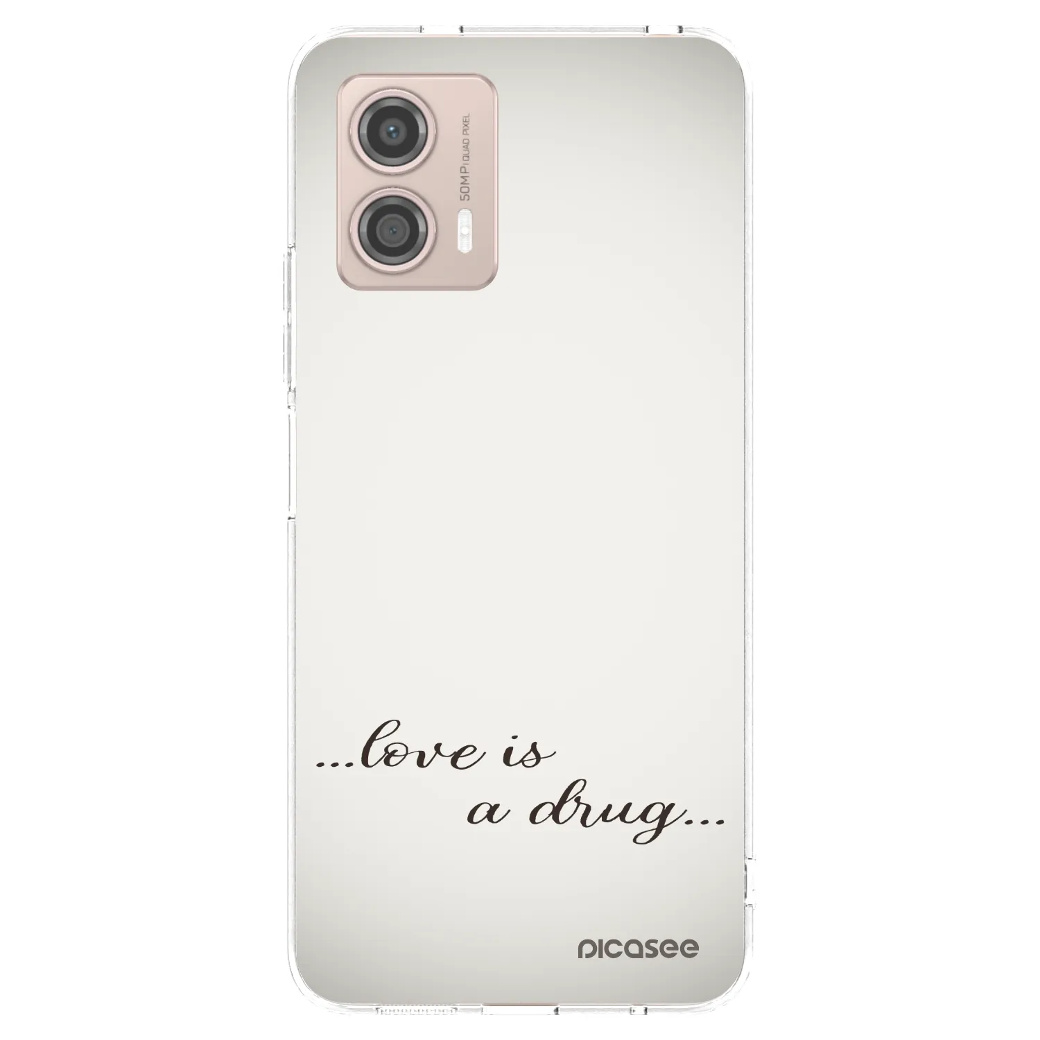 Picasee διαφανής θήκη σιλικόνης Motorola Moto G53 5G - Love is a drug