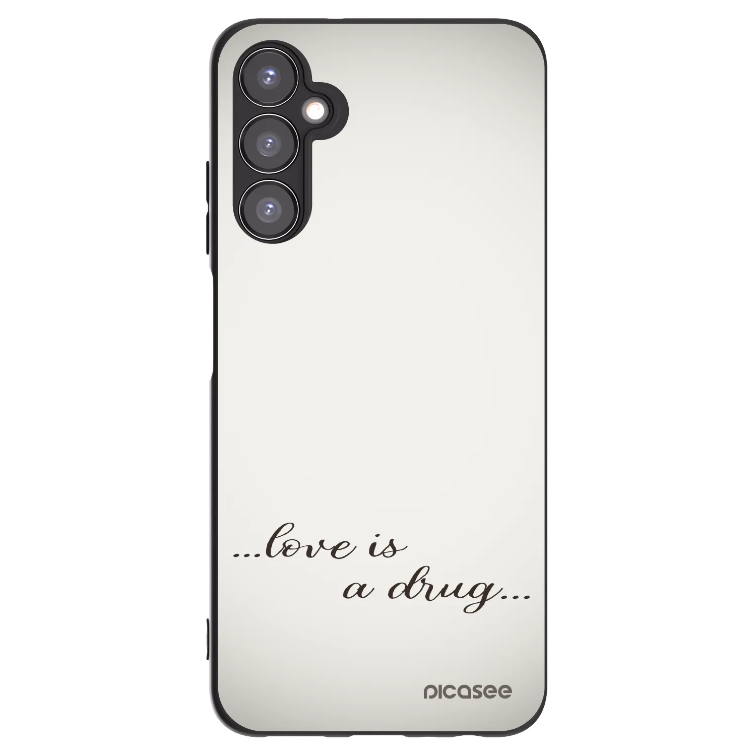 Picasee Μαύρη θήκη σιλικόνης για Samsung Galaxy A05s A057G - Love is a drug