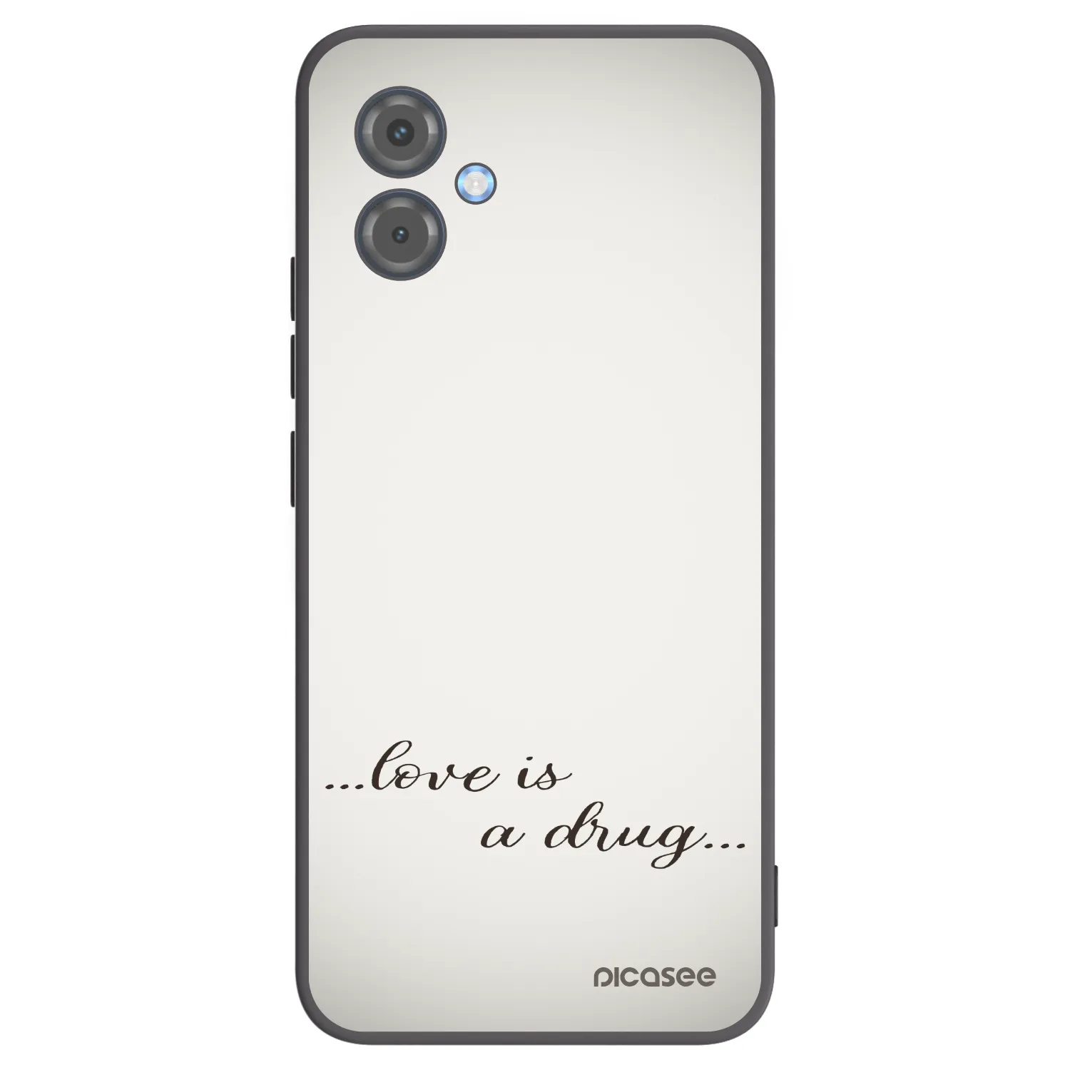 Picasee Μαύρη θήκη σιλικόνης για Motorola Moto G14 - Love is a drug