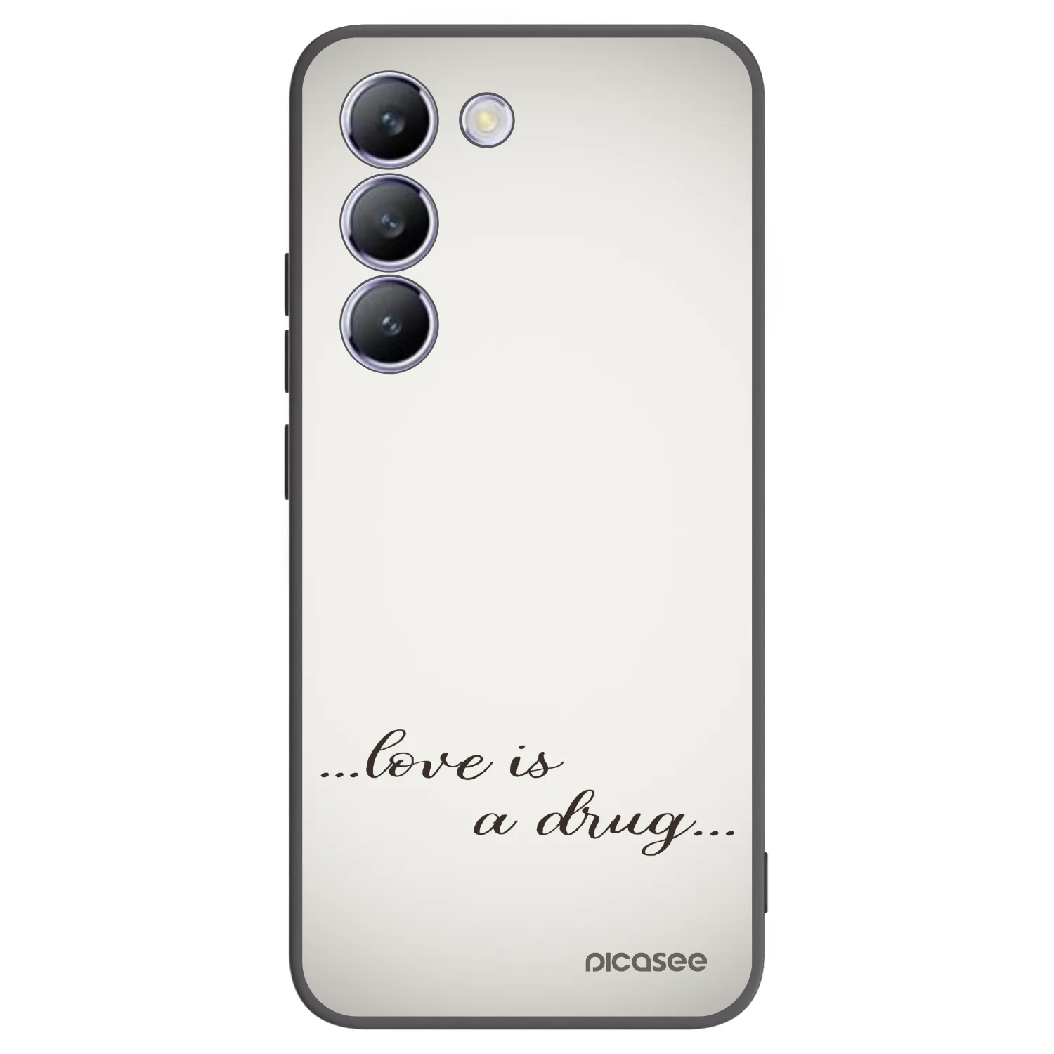 Picasee Μαύρη θήκη σιλικόνης για Vivo V40 SE 5G - Love is a drug