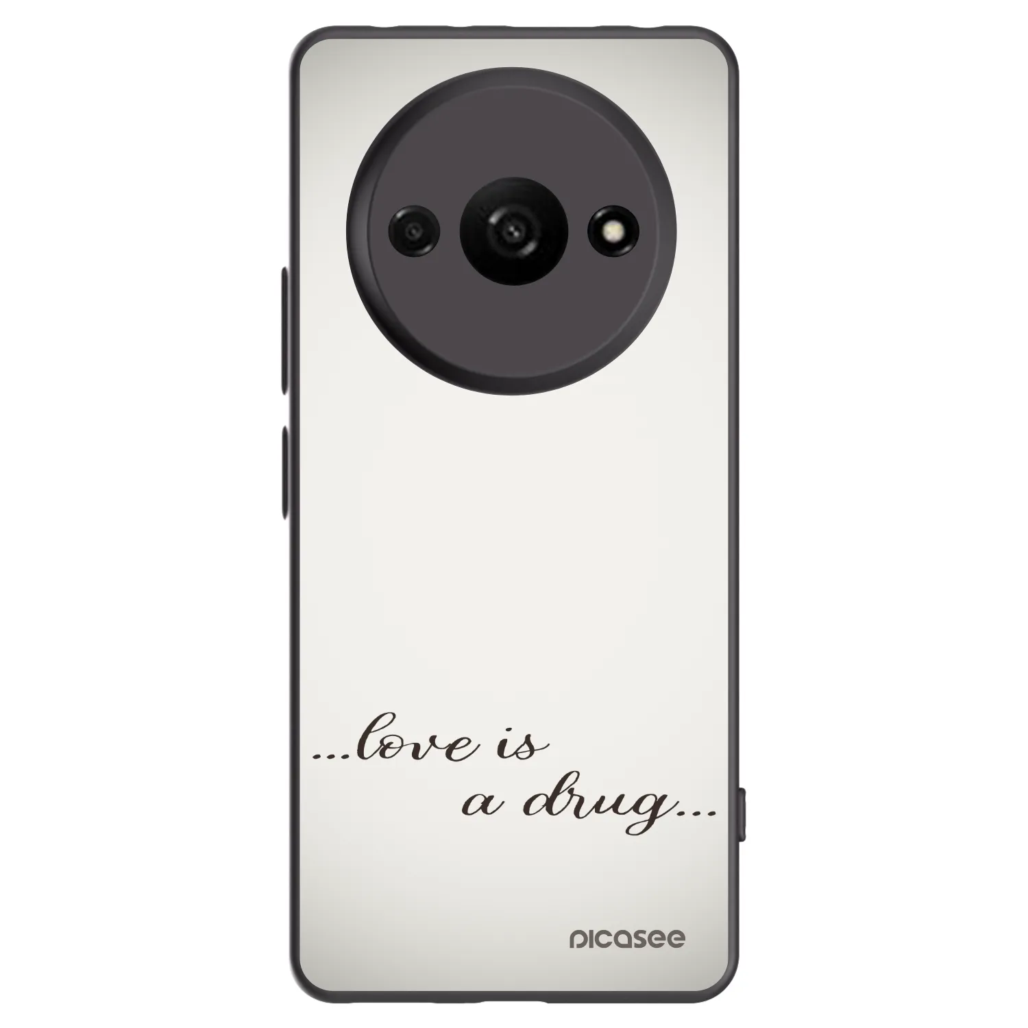 Picasee Μαύρη θήκη σιλικόνης για Xiaomi Redmi A3 - Love is a drug