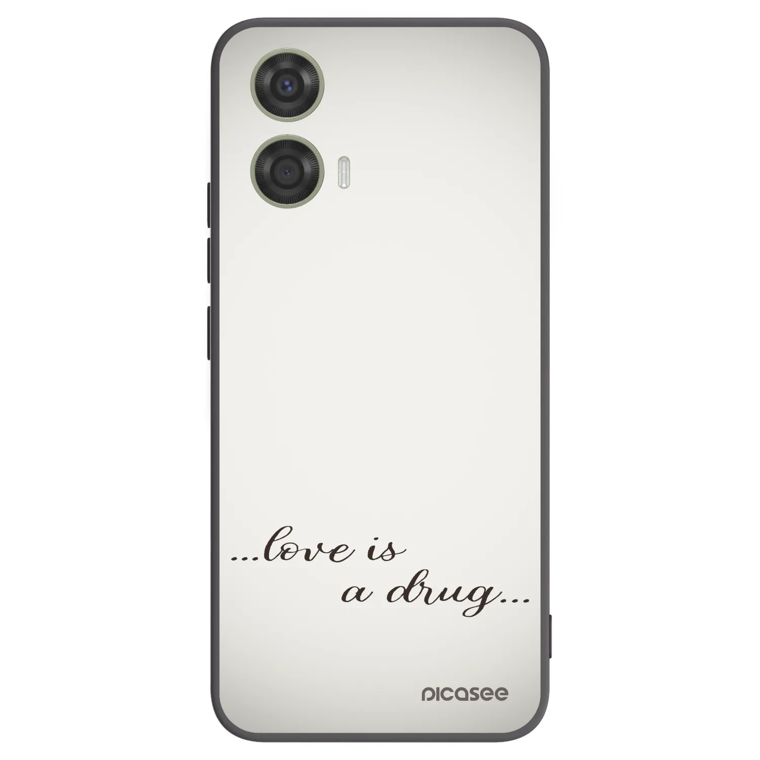Picasee Μαύρη θήκη σιλικόνης για Motorola Moto G24 - Love is a drug
