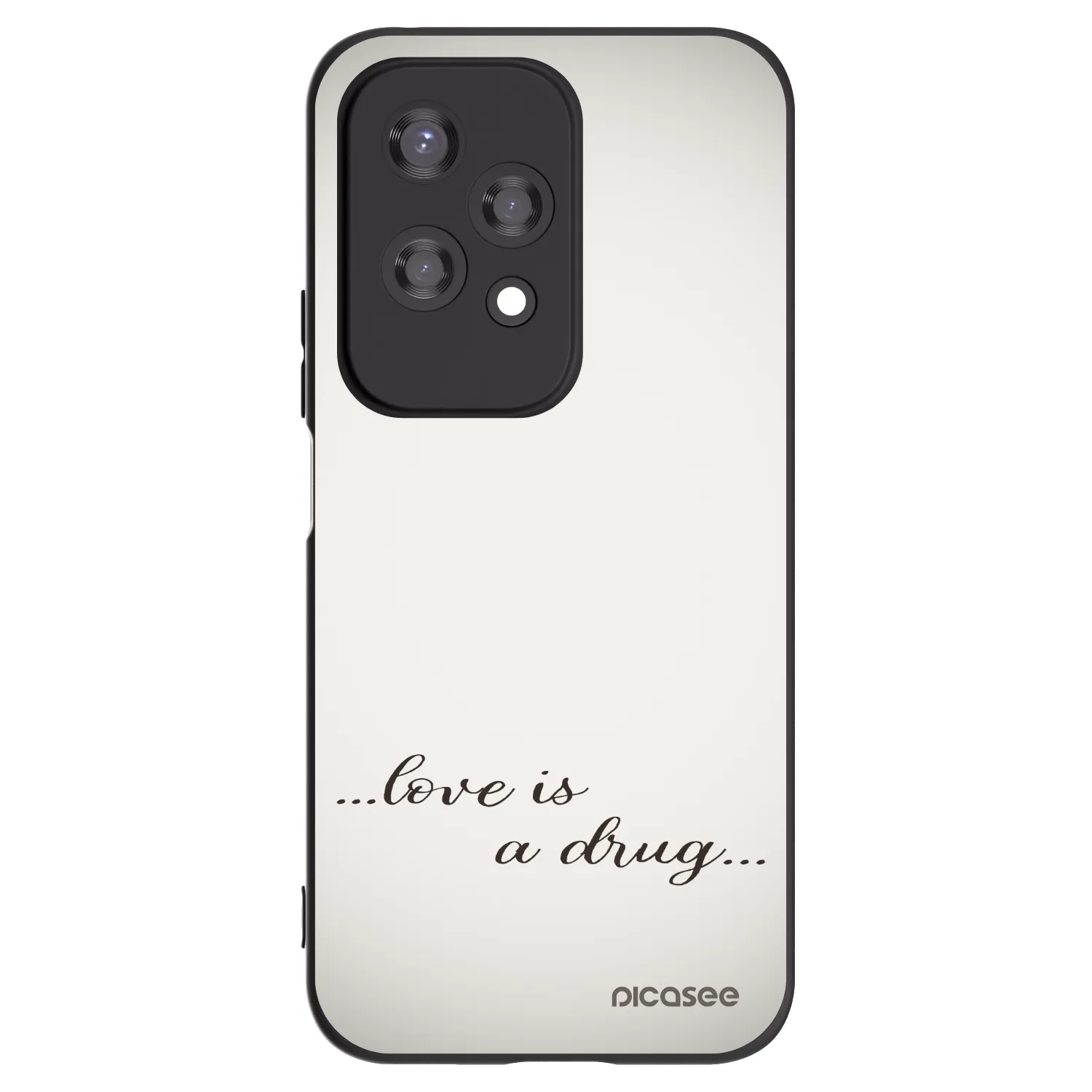 Picasee Μαύρη θήκη σιλικόνης για Honor 200 Lite - Love is a drug