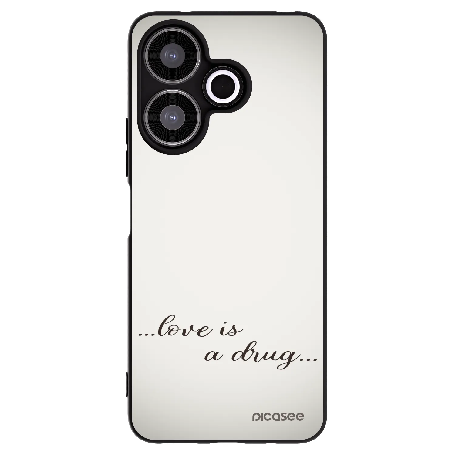Picasee Μαύρη θήκη σιλικόνης για Xiaomi Redmi 13 4G - Love is a drug