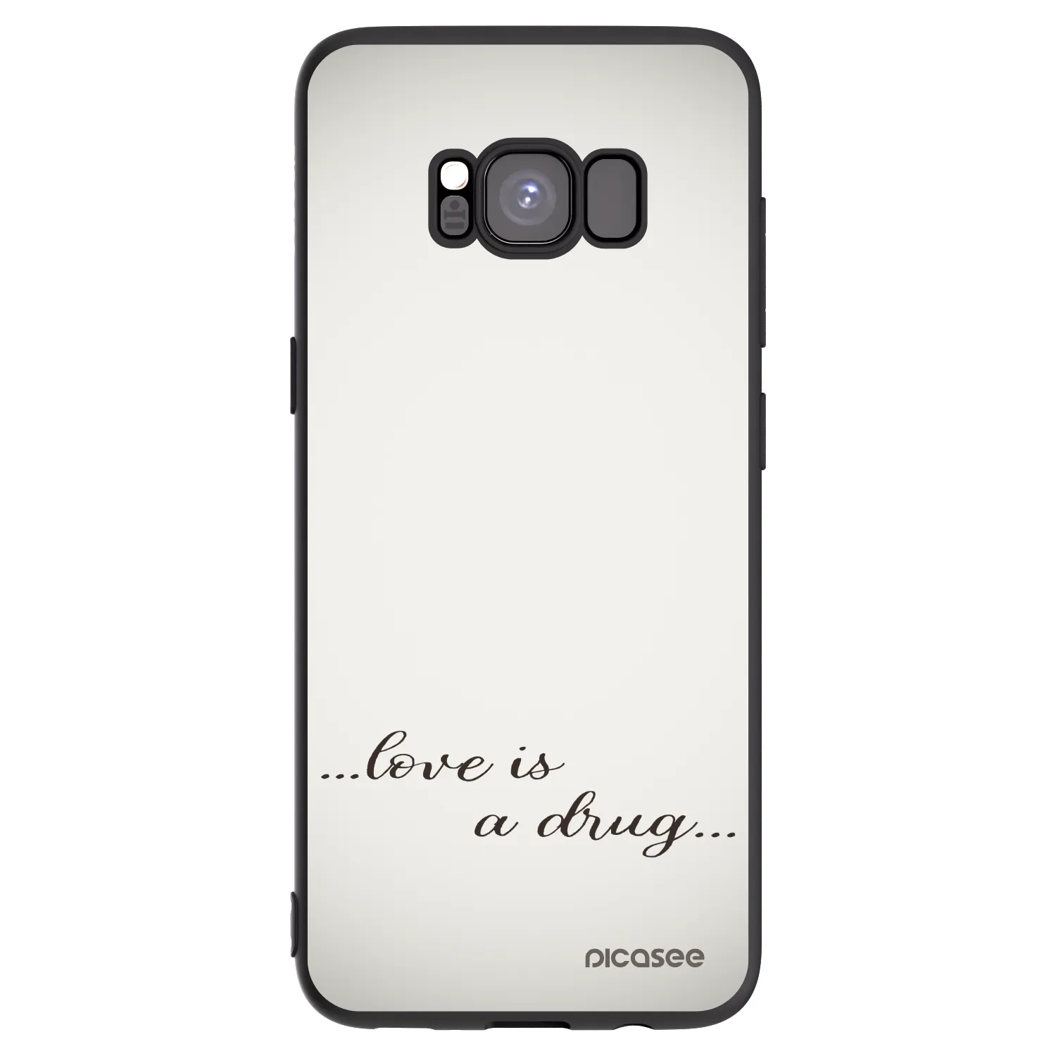 Picasee Μαύρη θήκη σιλικόνης για Samsung Galaxy S8 G950F - Love is a drug