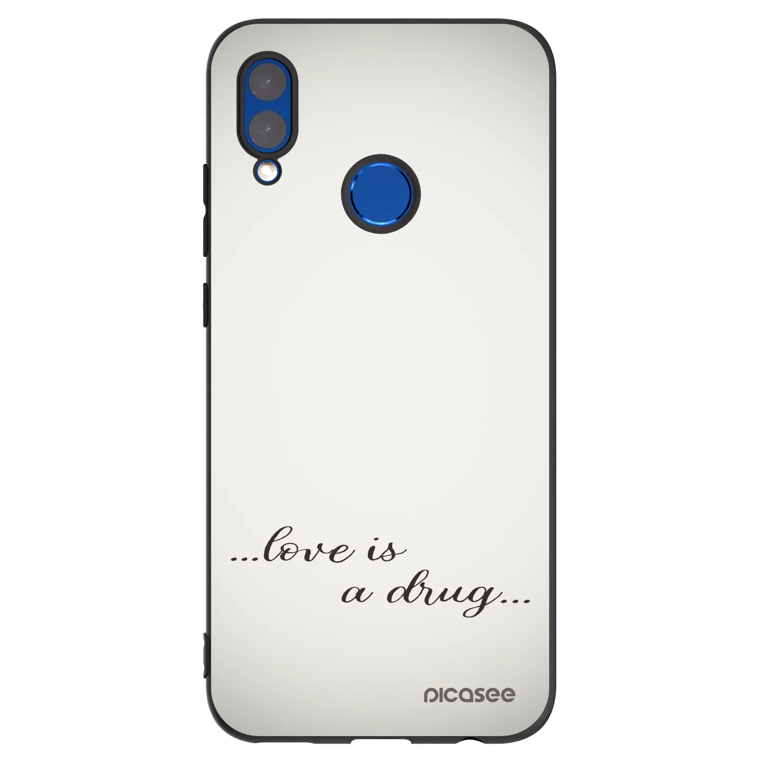 Picasee Μαύρη θήκη σιλικόνης για Huawei P Smart 2019 - Love is a drug
