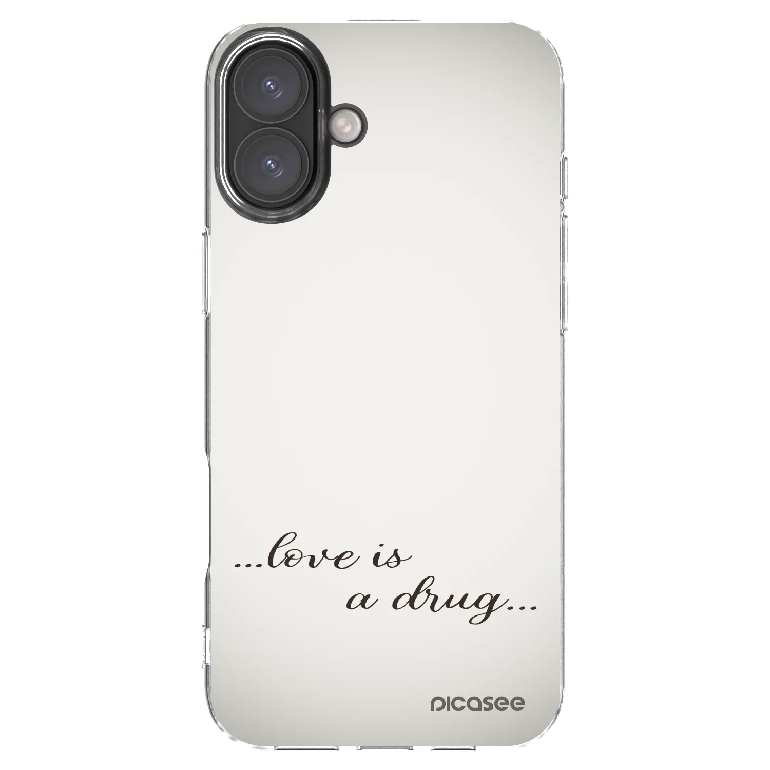 Picasee διαφανής θήκη σιλικόνης Apple iPhone 16 Plus - Love is a drug