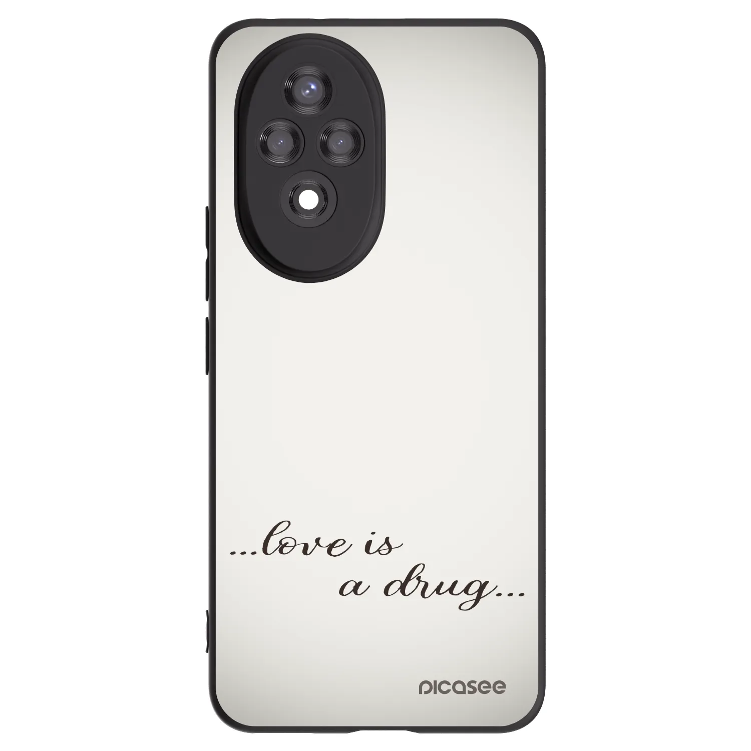 Picasee Μαύρη θήκη σιλικόνης για Honor 200 5G - Love is a drug