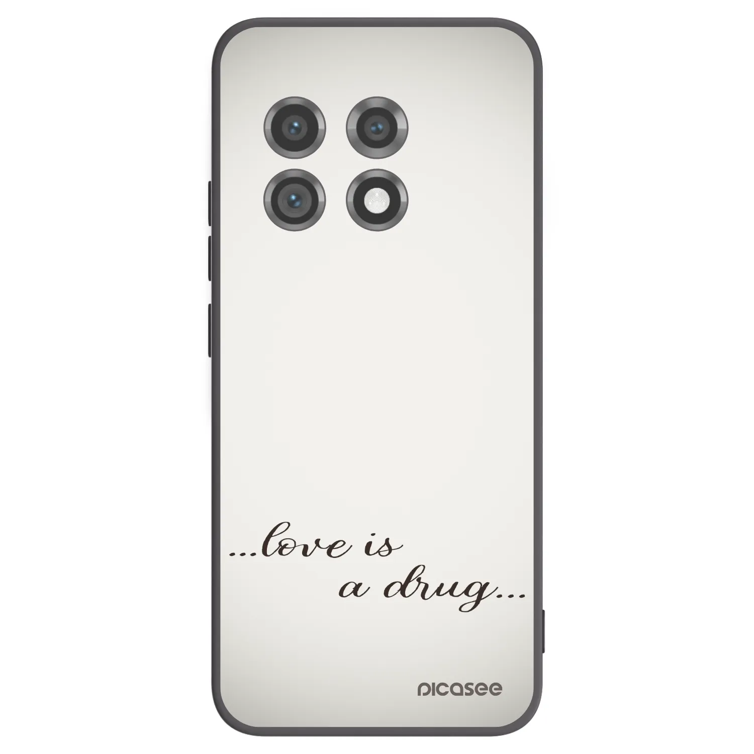 Picasee Μαύρη θήκη σιλικόνης για OnePlus 11 5G - Love is a drug