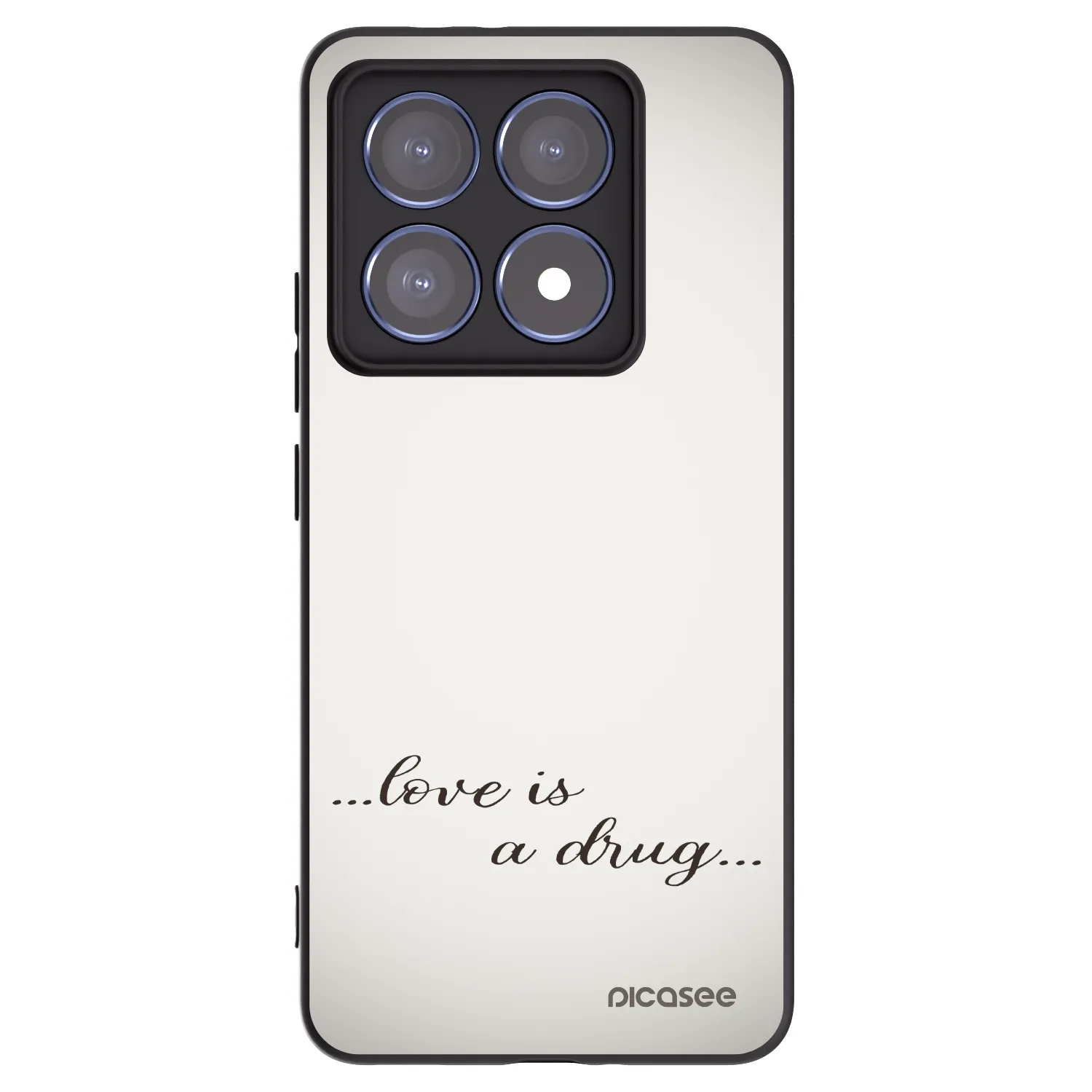 Picasee Μαύρη θήκη σιλικόνης για Xiaomi 14T Pro - Love is a drug