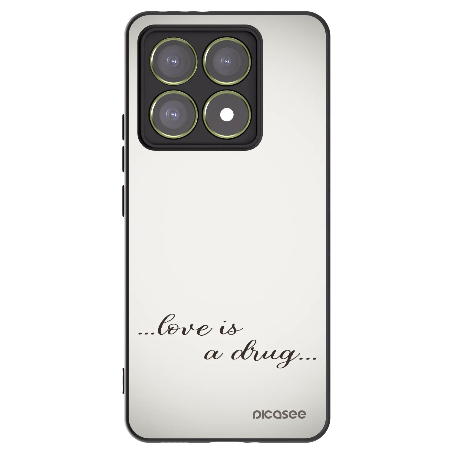 Picasee Μαύρη θήκη σιλικόνης για Xiaomi 14T - Love is a drug