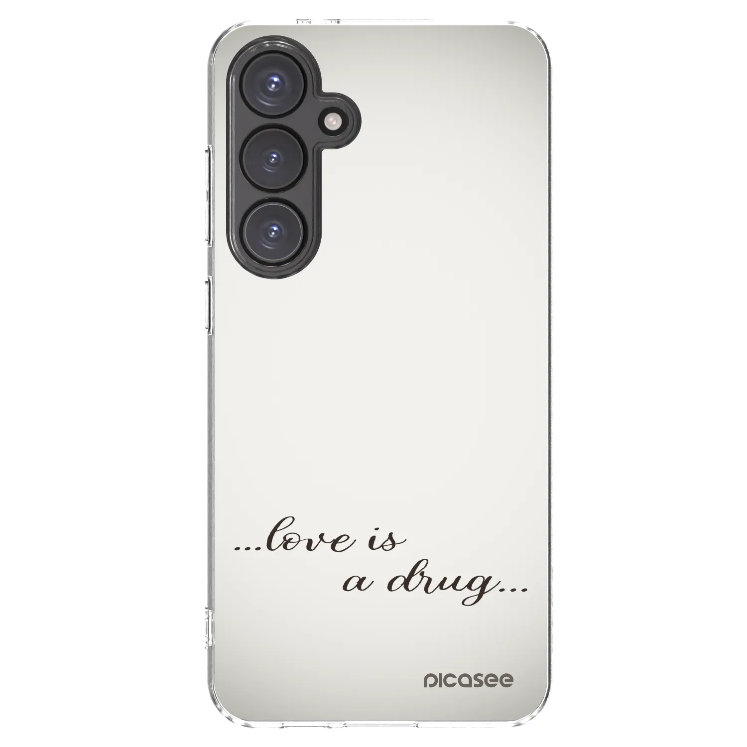 Picasee διαφανής θήκη σιλικόνης Samsung Galaxy S24 FE S721B - Love is a drug