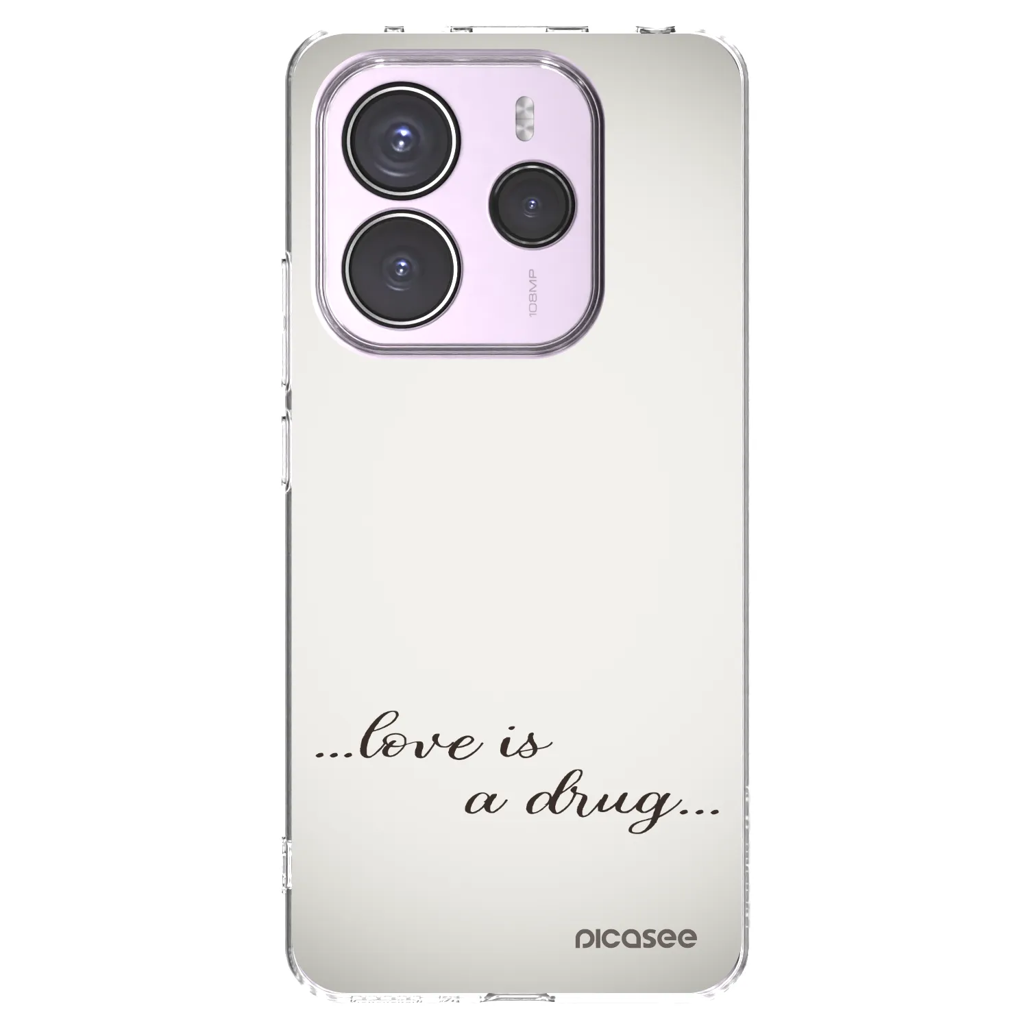 Picasee διαφανής θήκη σιλικόνης Xiaomi Redmi Note 14 5G - Love is a drug