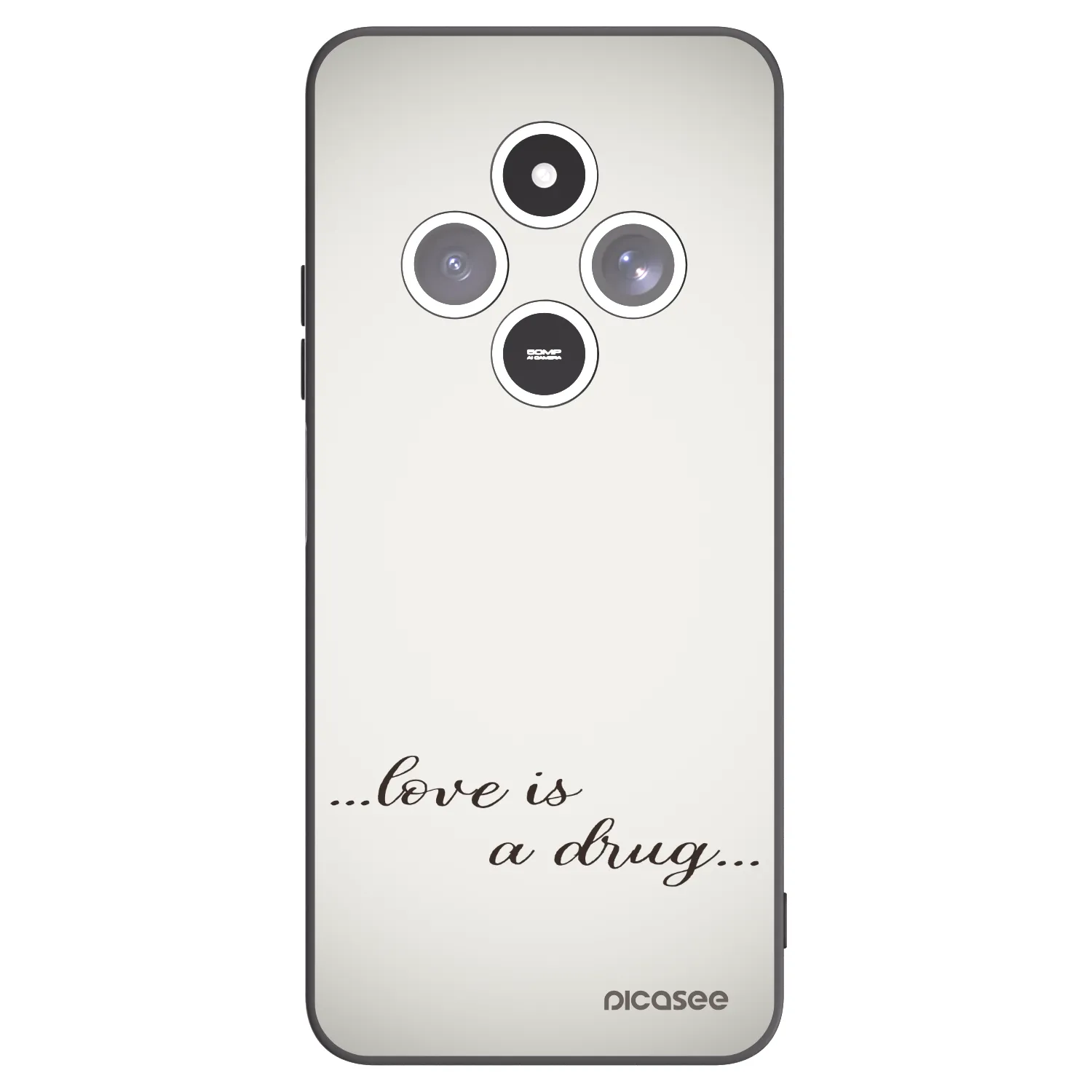 Picasee Μαύρη θήκη σιλικόνης για Xiaomi Redmi 14C - Love is a drug