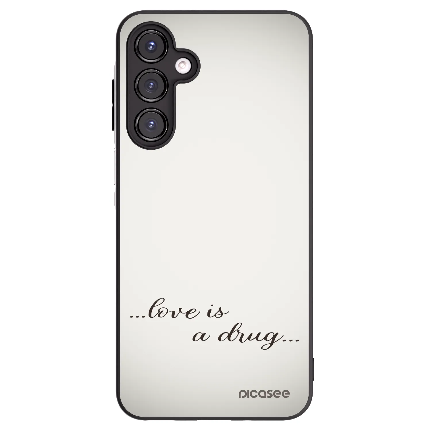 Picasee Μαύρη θήκη σιλικόνης για Samsung Galaxy A16 5G - Love is a drug