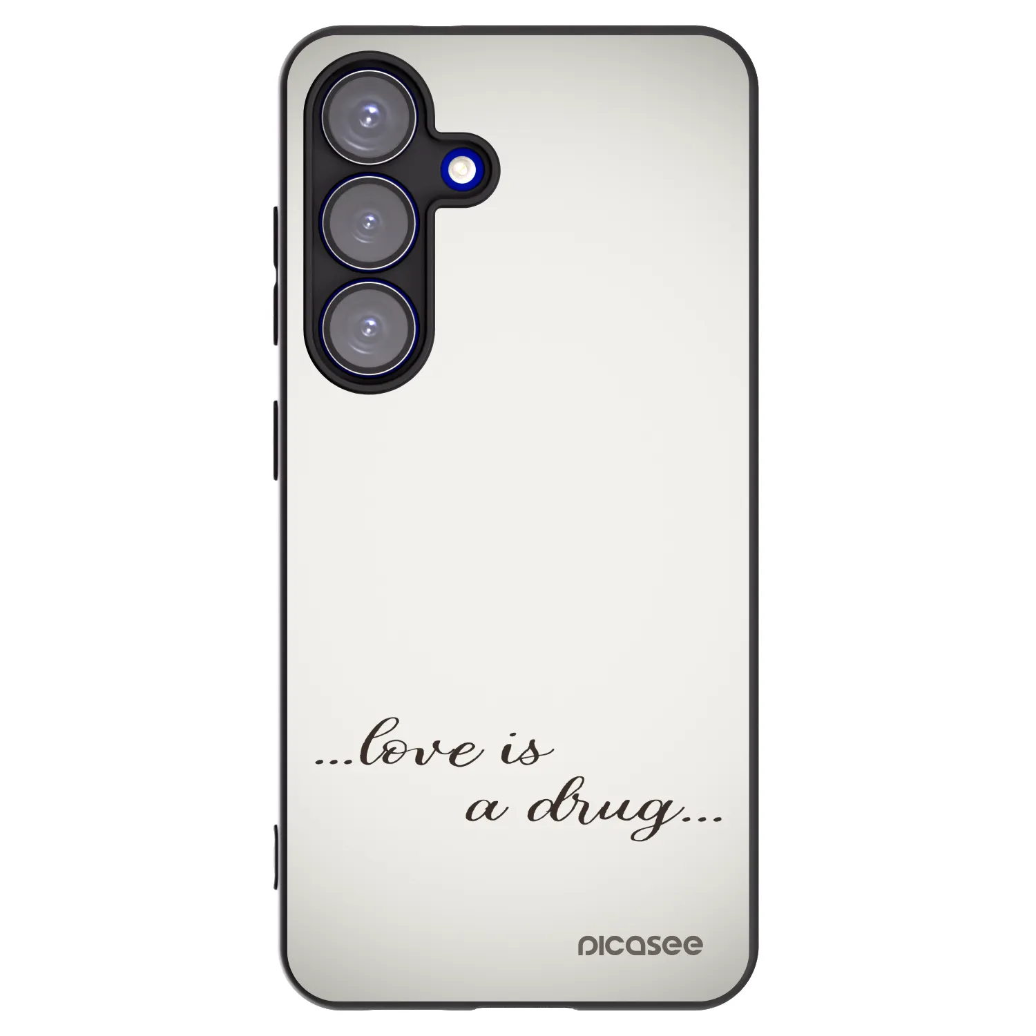 Picasee Μαύρη θήκη σιλικόνης για Samsung Galaxy S25 5G - Love is a drug