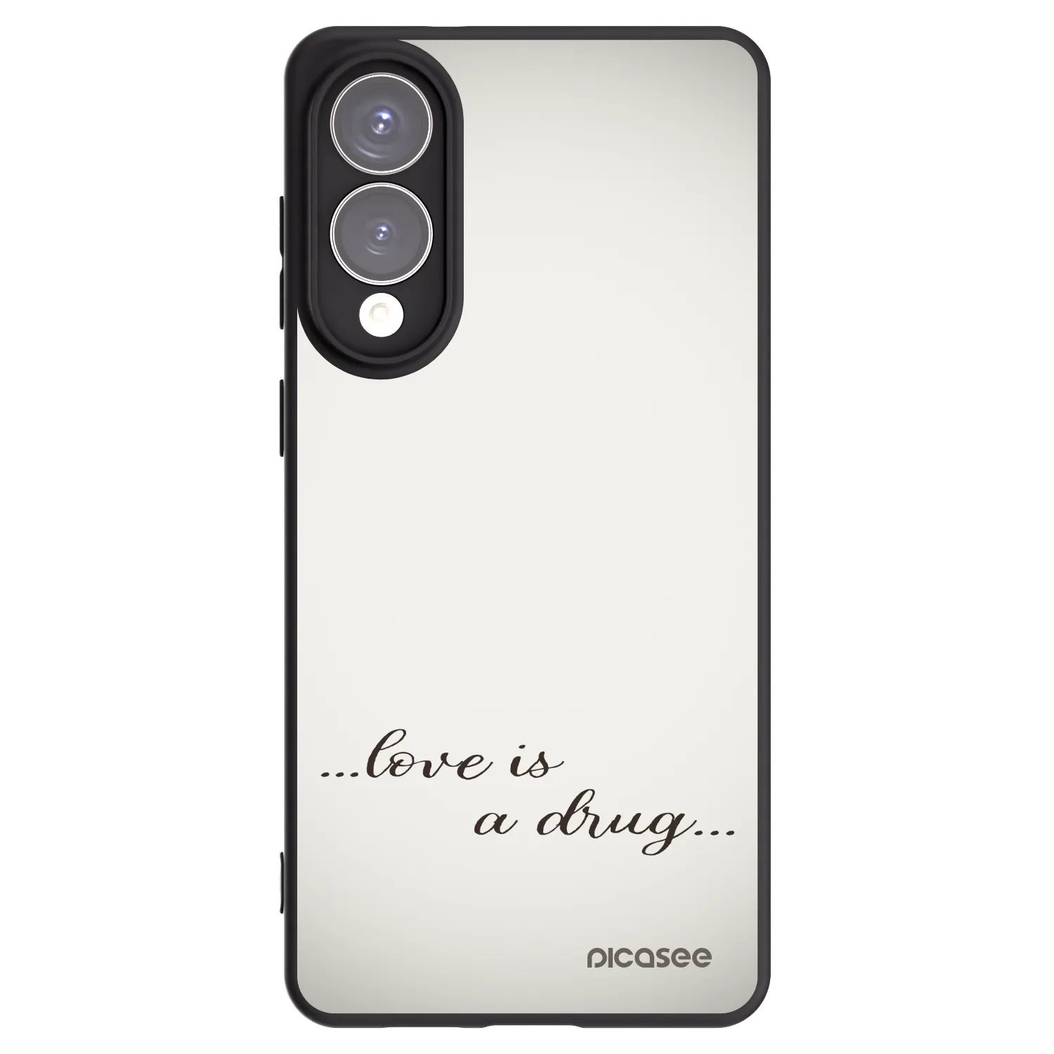 Picasee Μαύρη θήκη σιλικόνης για Samsung Galaxy S25 Edge 5G - Love is a drug