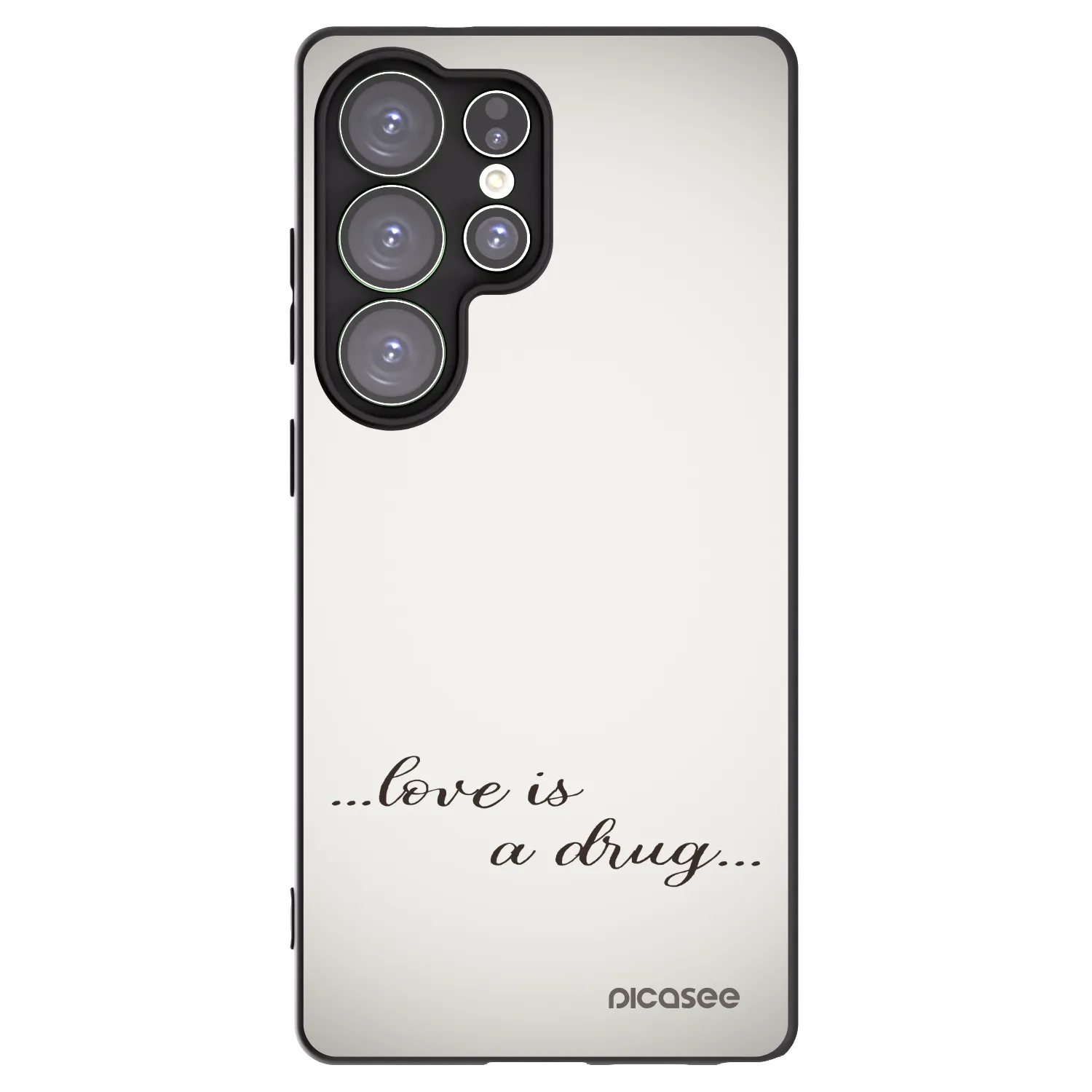 Picasee Μαύρη θήκη σιλικόνης για Samsung Galaxy S25 Ultra 5G - Love is a drug
