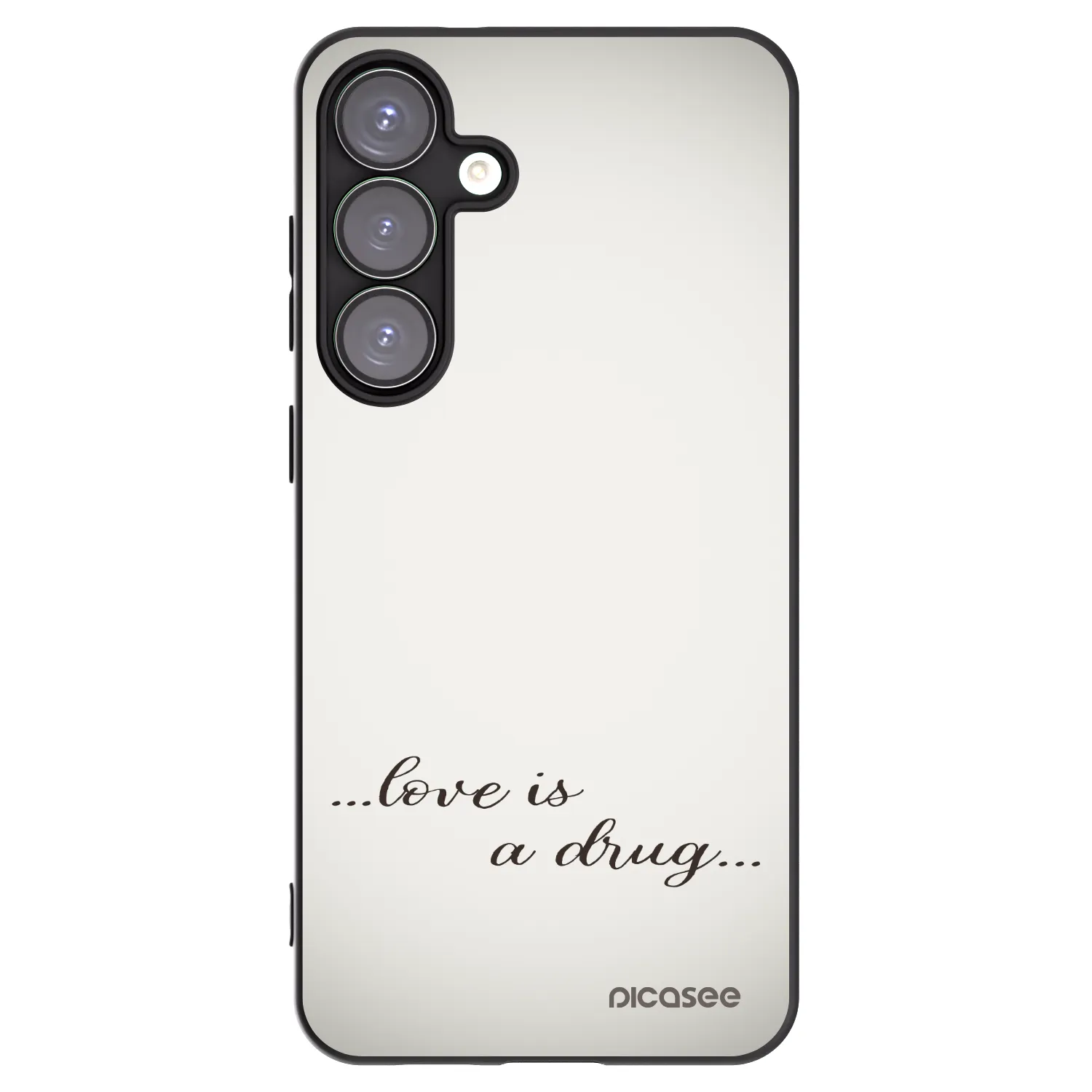 Picasee Μαύρη θήκη σιλικόνης για Samsung Galaxy S25+ 5G - Love is a drug